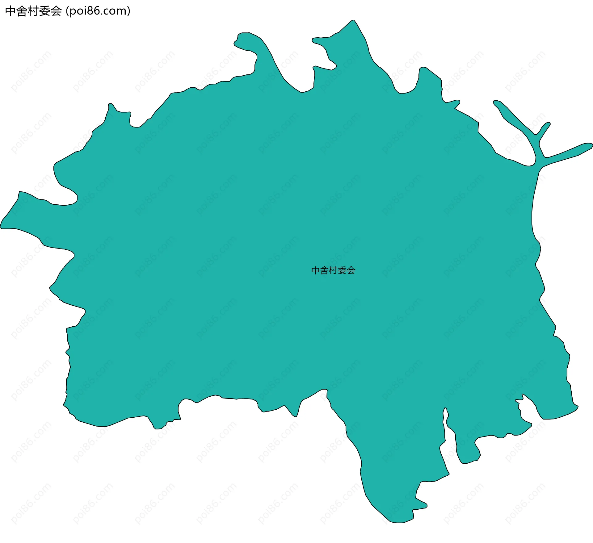 中舍村委会边界地图