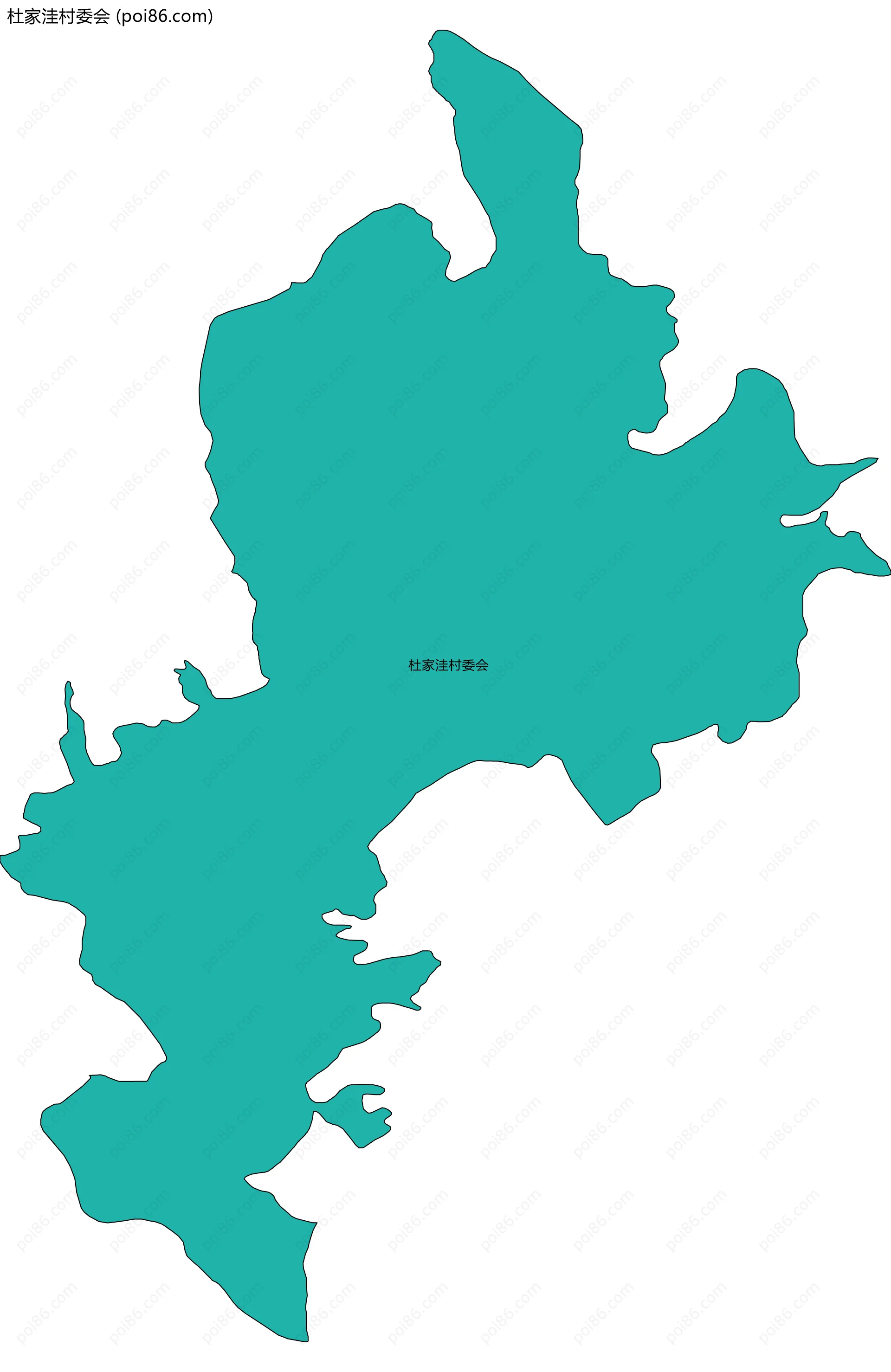 杜家洼村委会边界地图