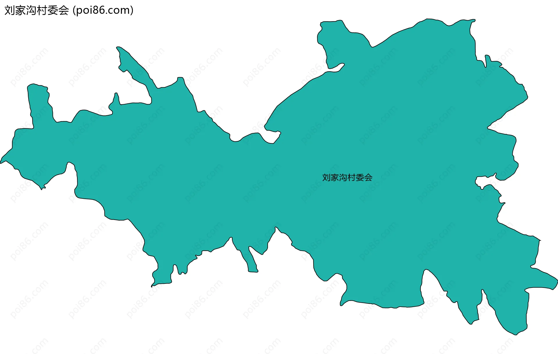 刘家沟村委会边界地图