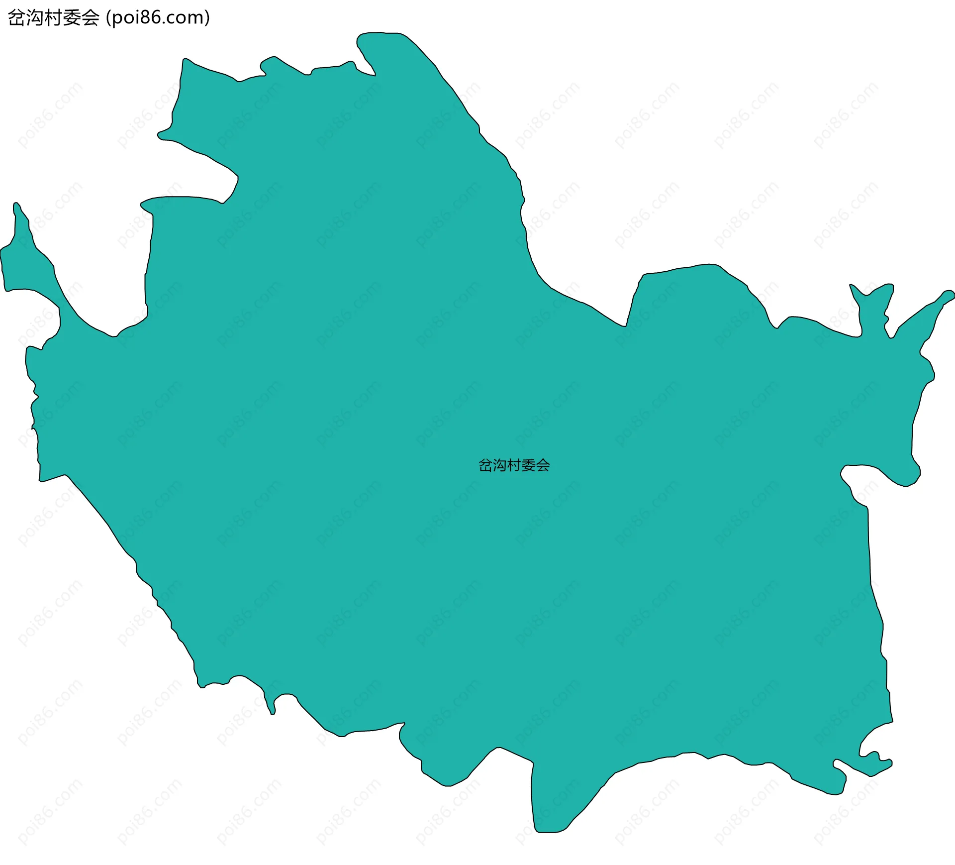 岔沟村委会边界地图