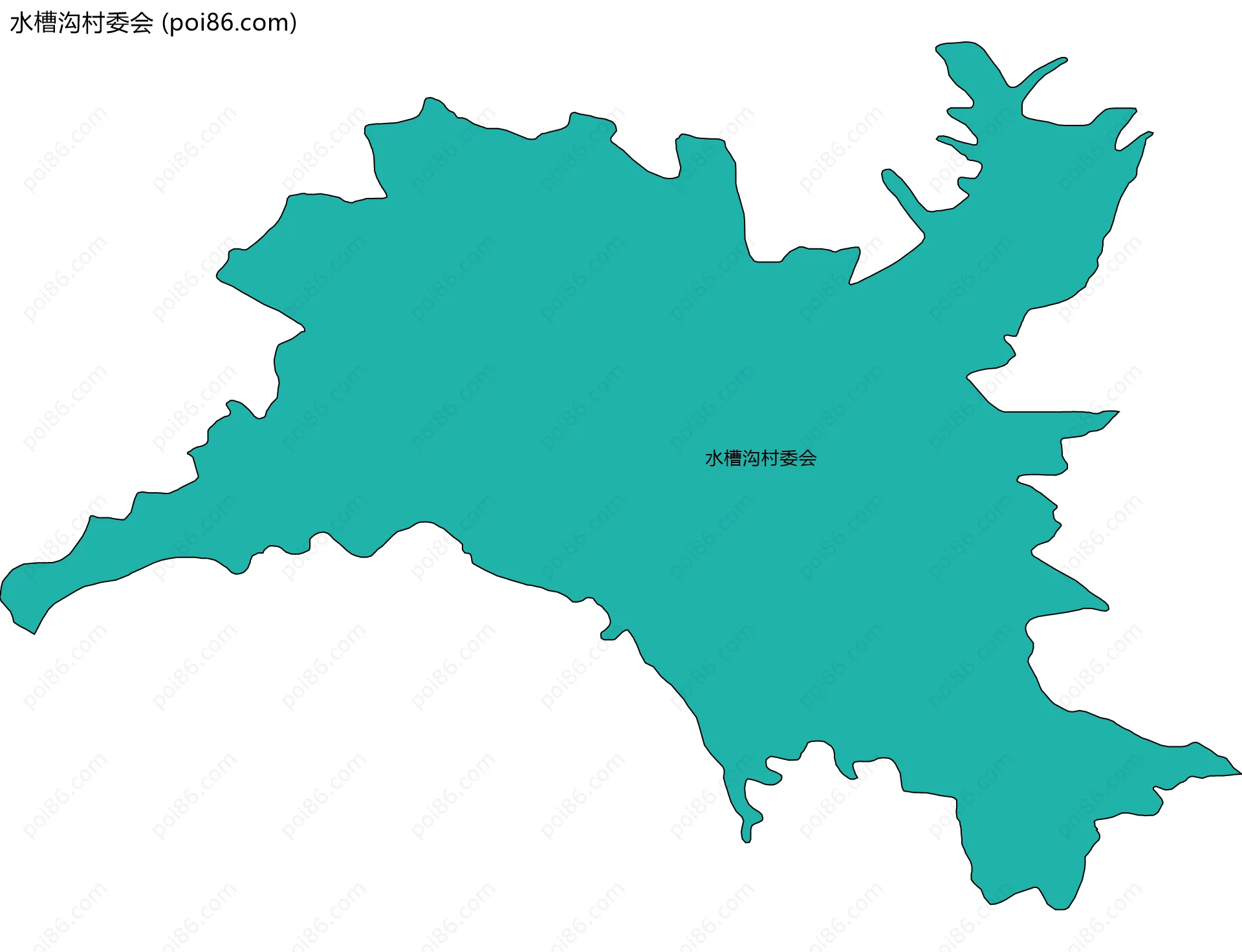 水槽沟村委会边界地图