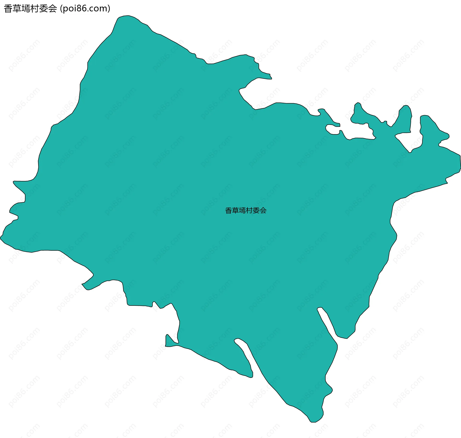 香草墕村委会边界地图