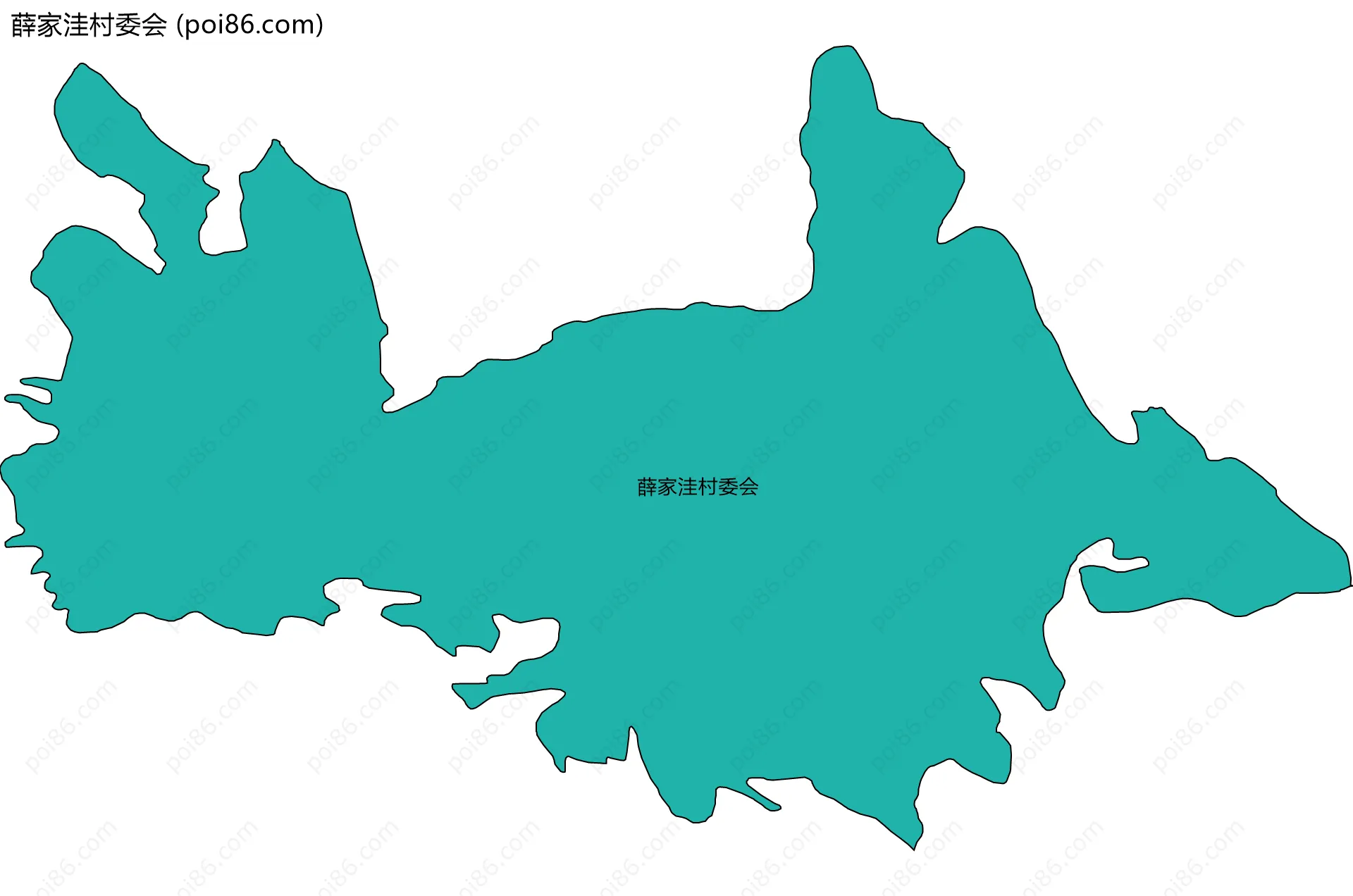 薛家洼村委会边界地图