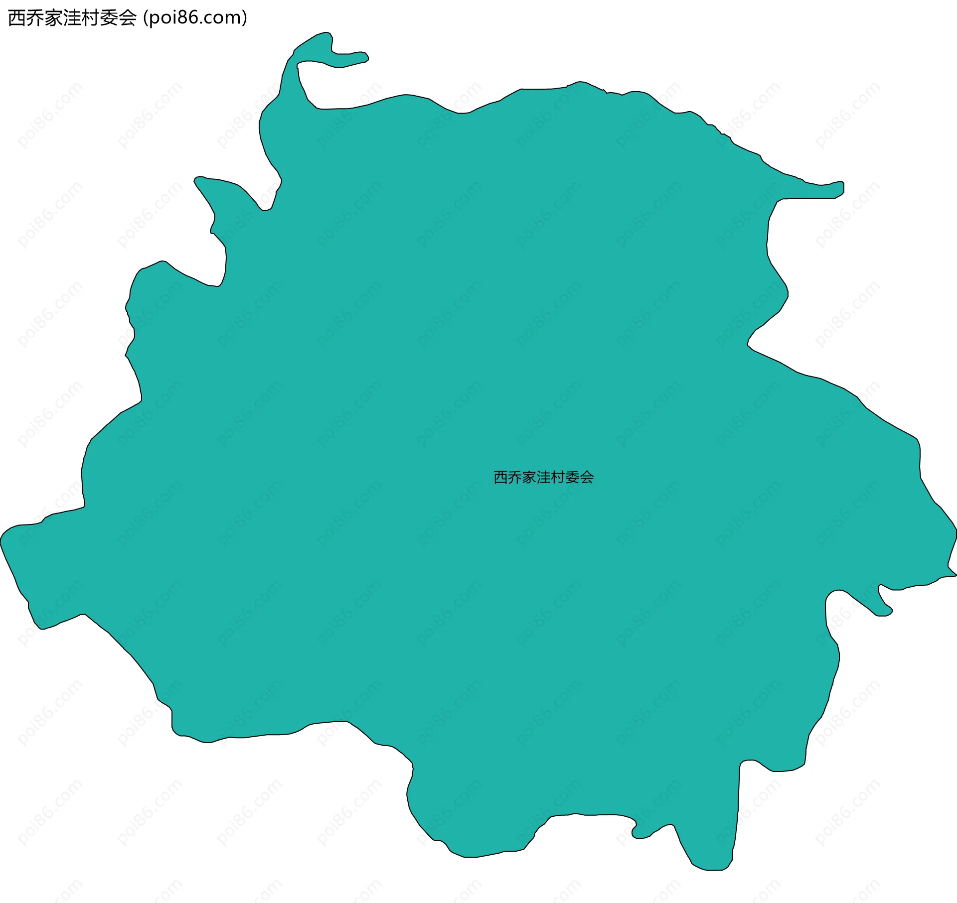 西乔家洼村委会边界地图