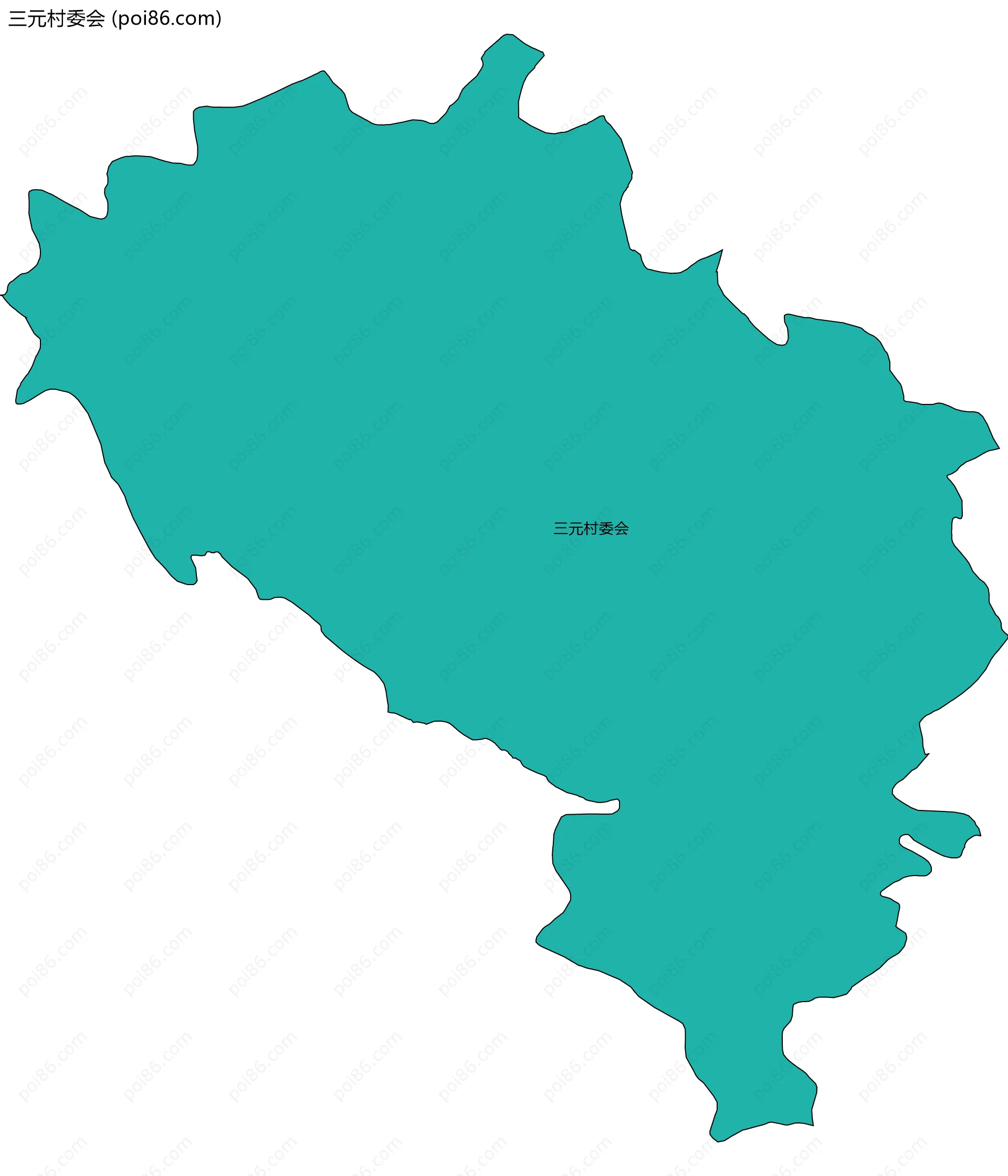 三元村委会边界地图