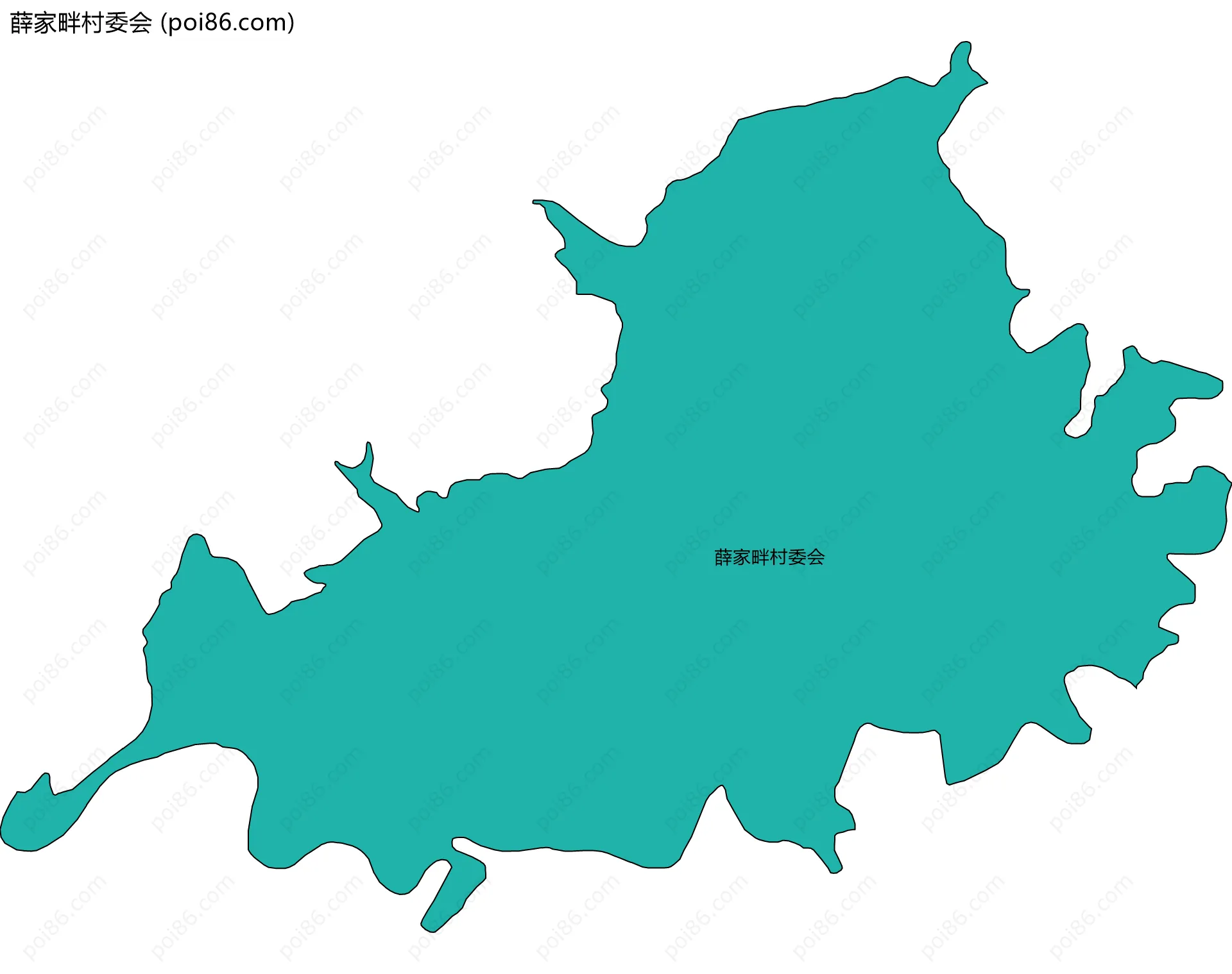 薛家畔村委会边界地图