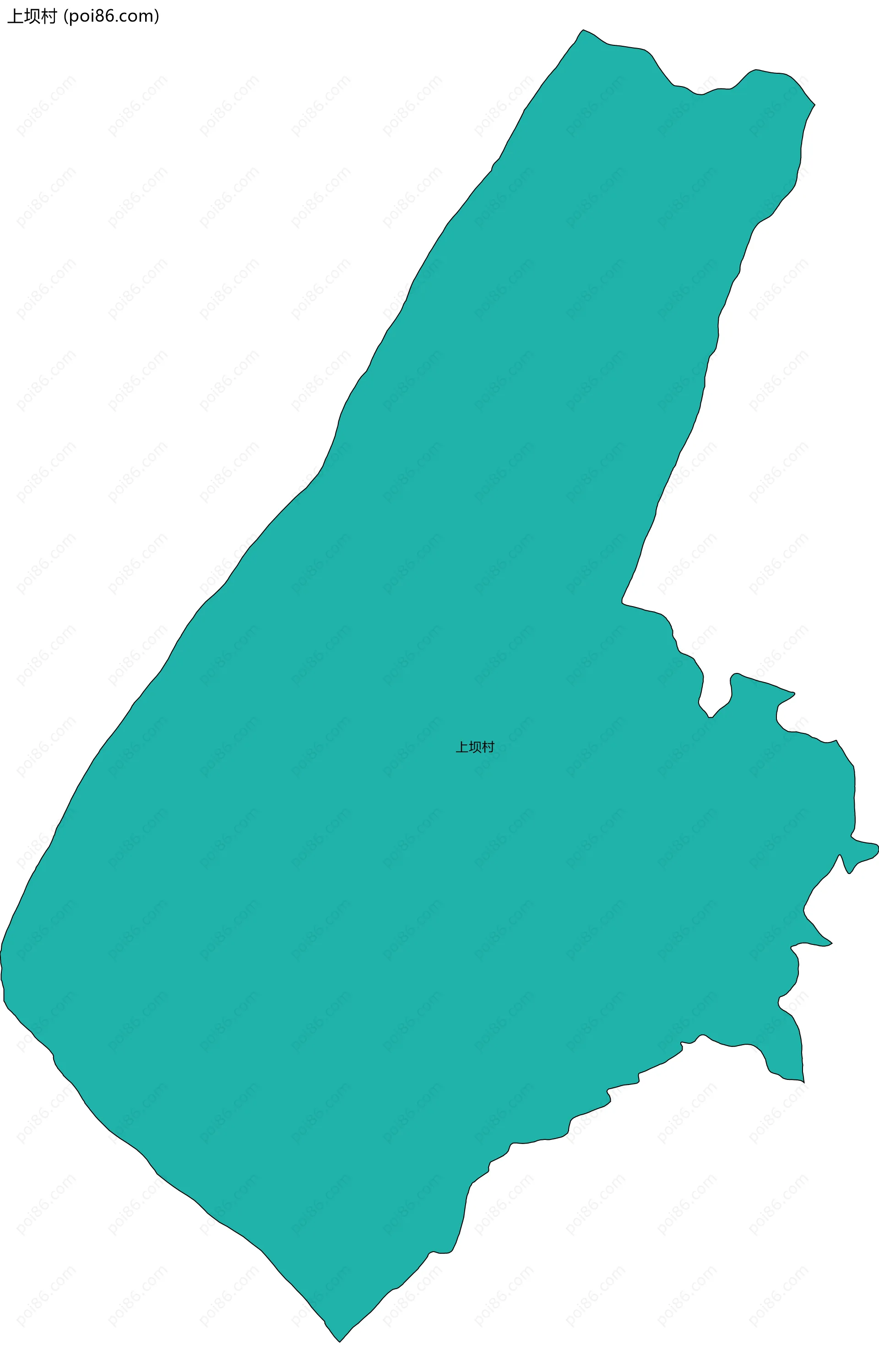 上坝村边界地图