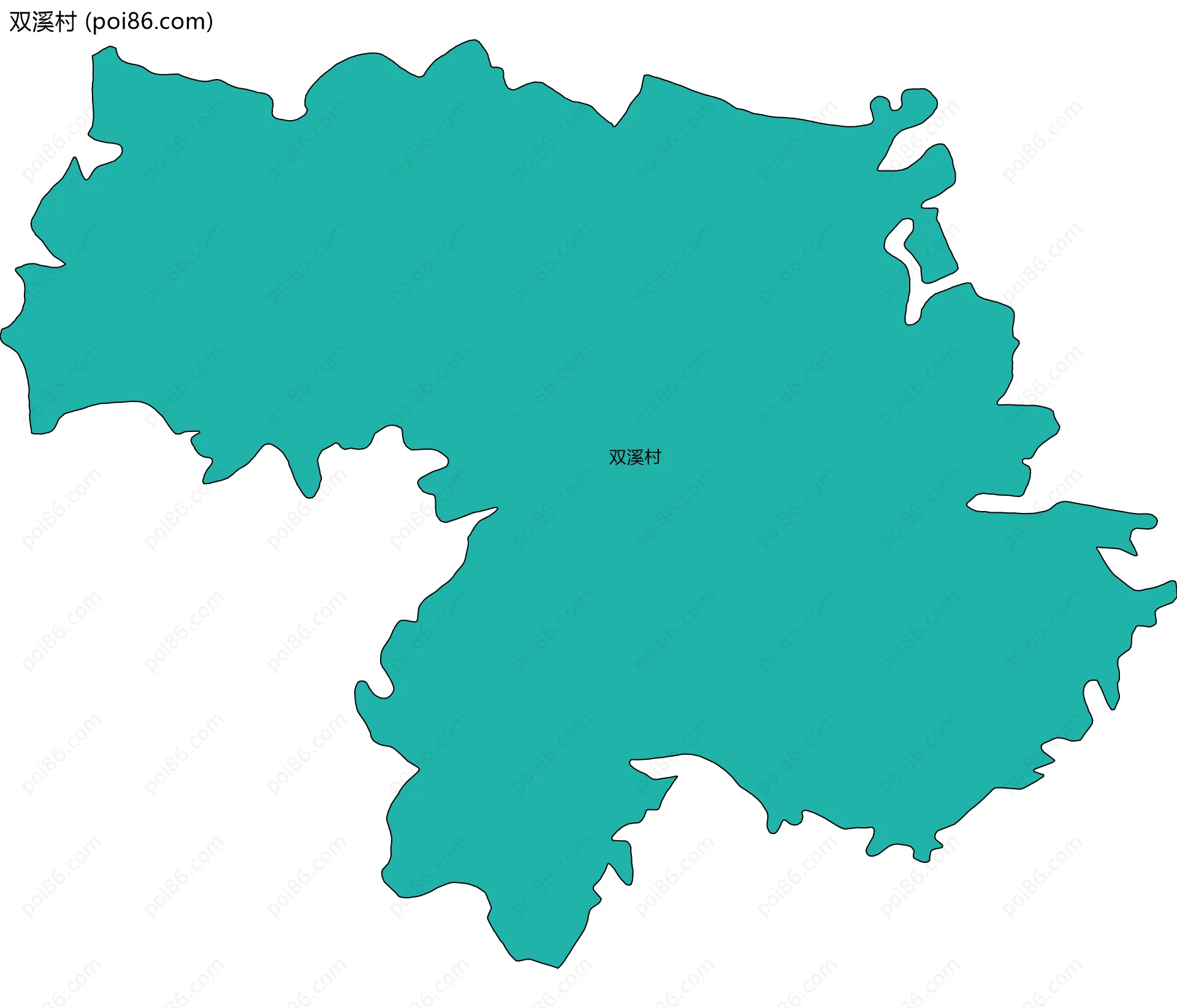 双溪村边界地图