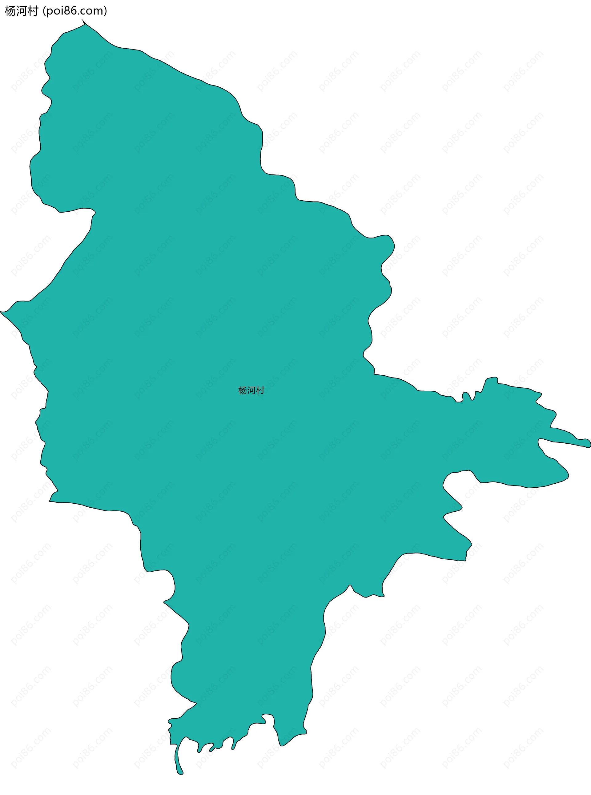 杨河村边界地图