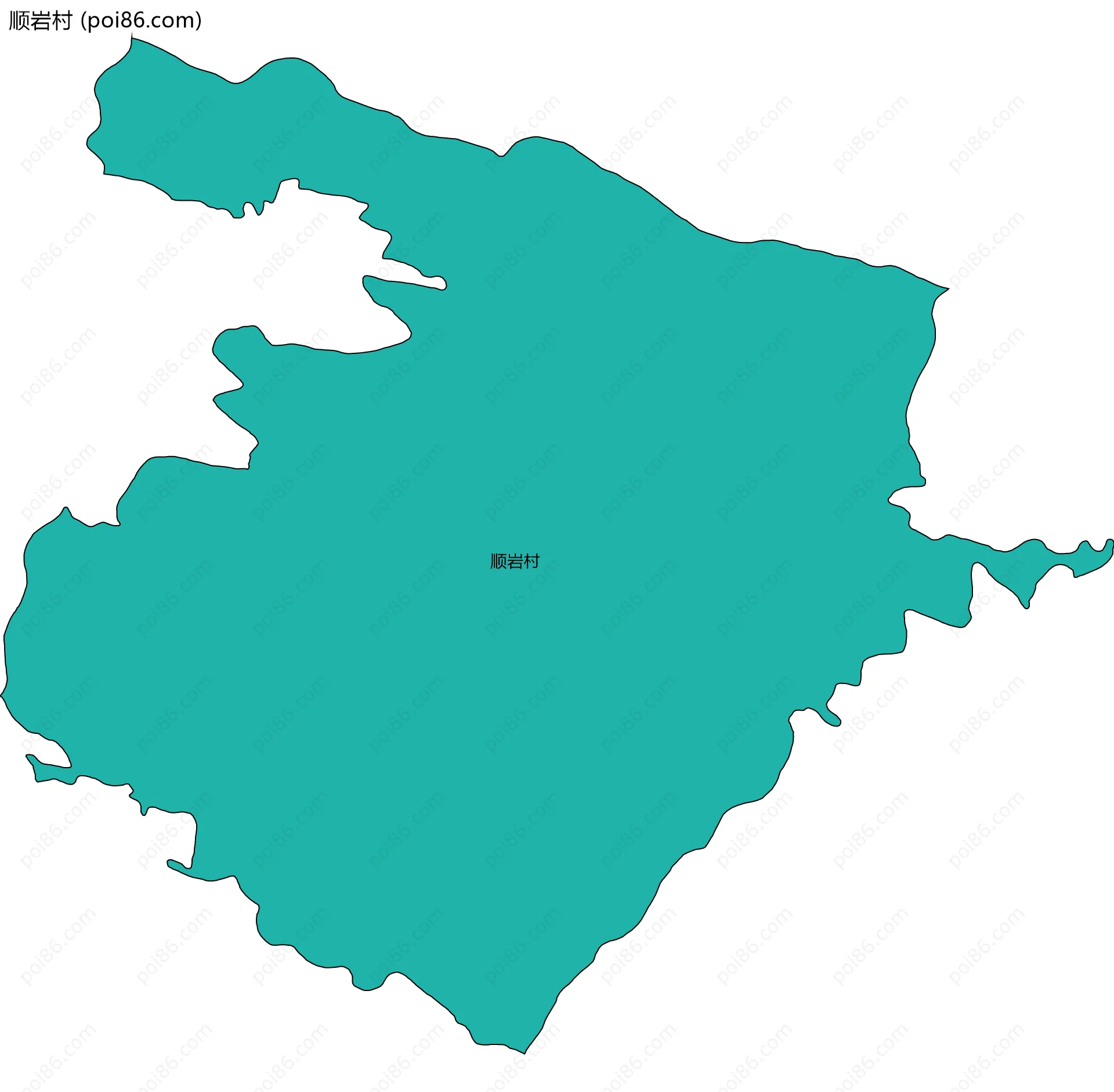 顺岩村边界地图