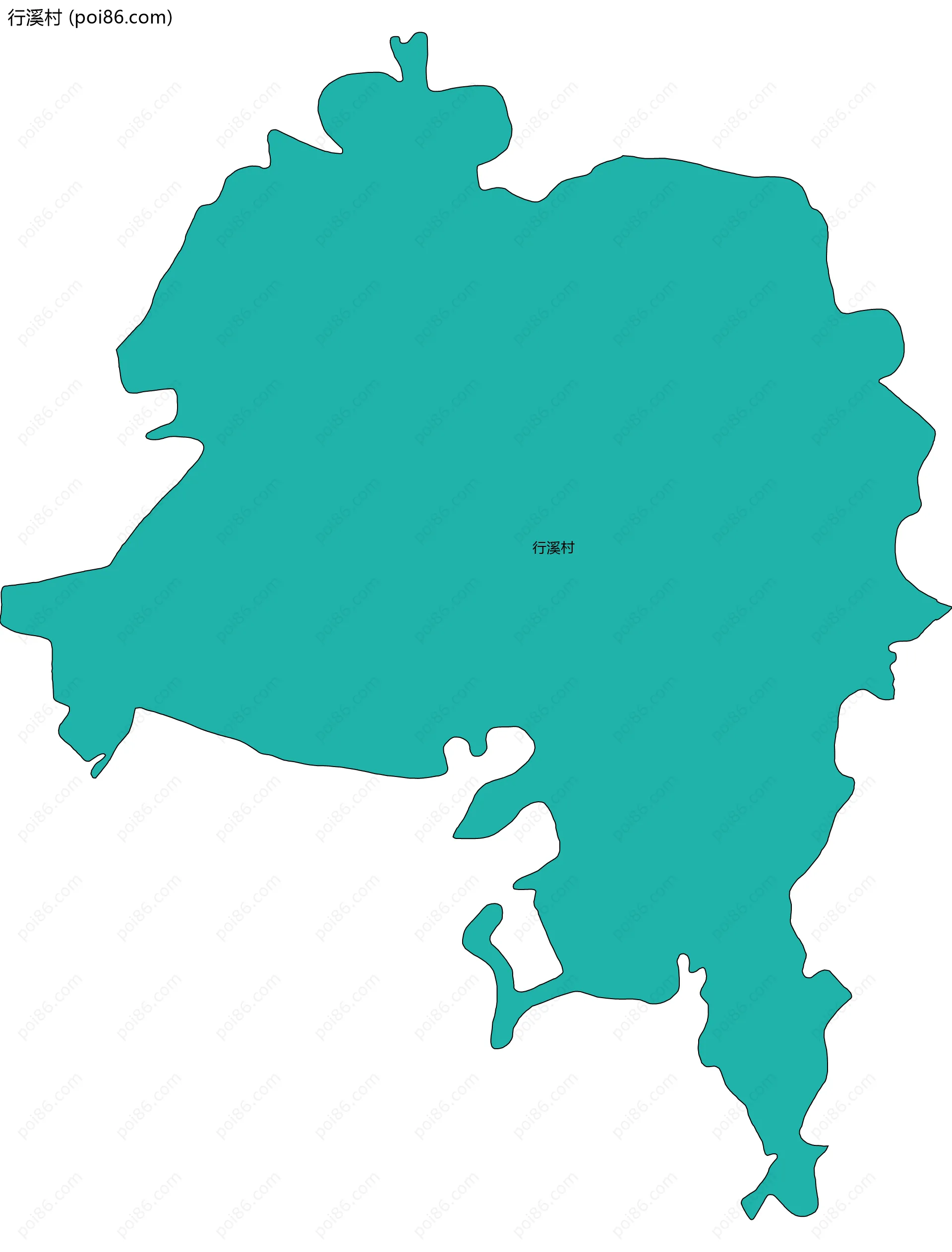 行溪村边界地图