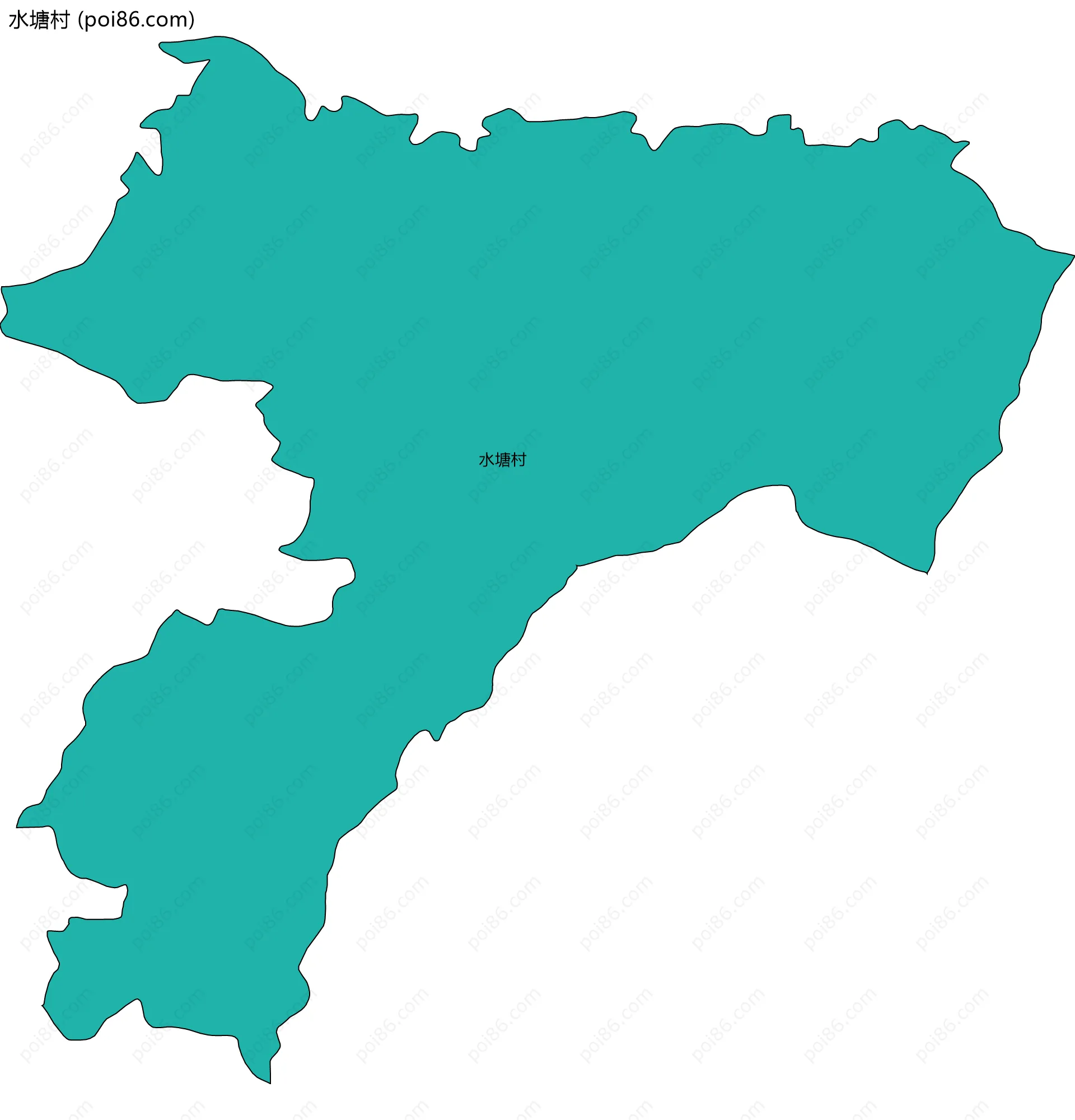 水塘村边界地图