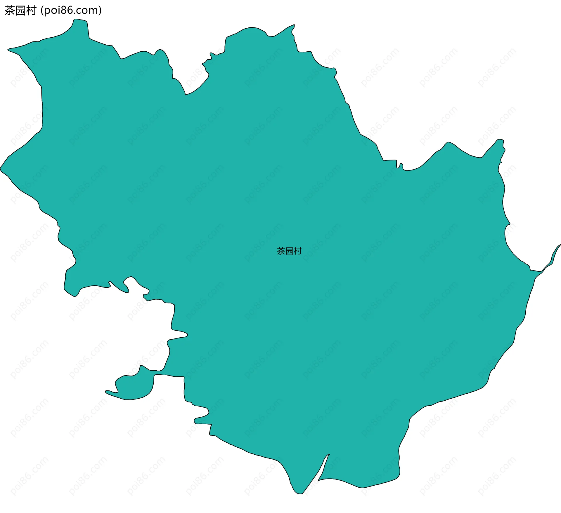 茶园村边界地图