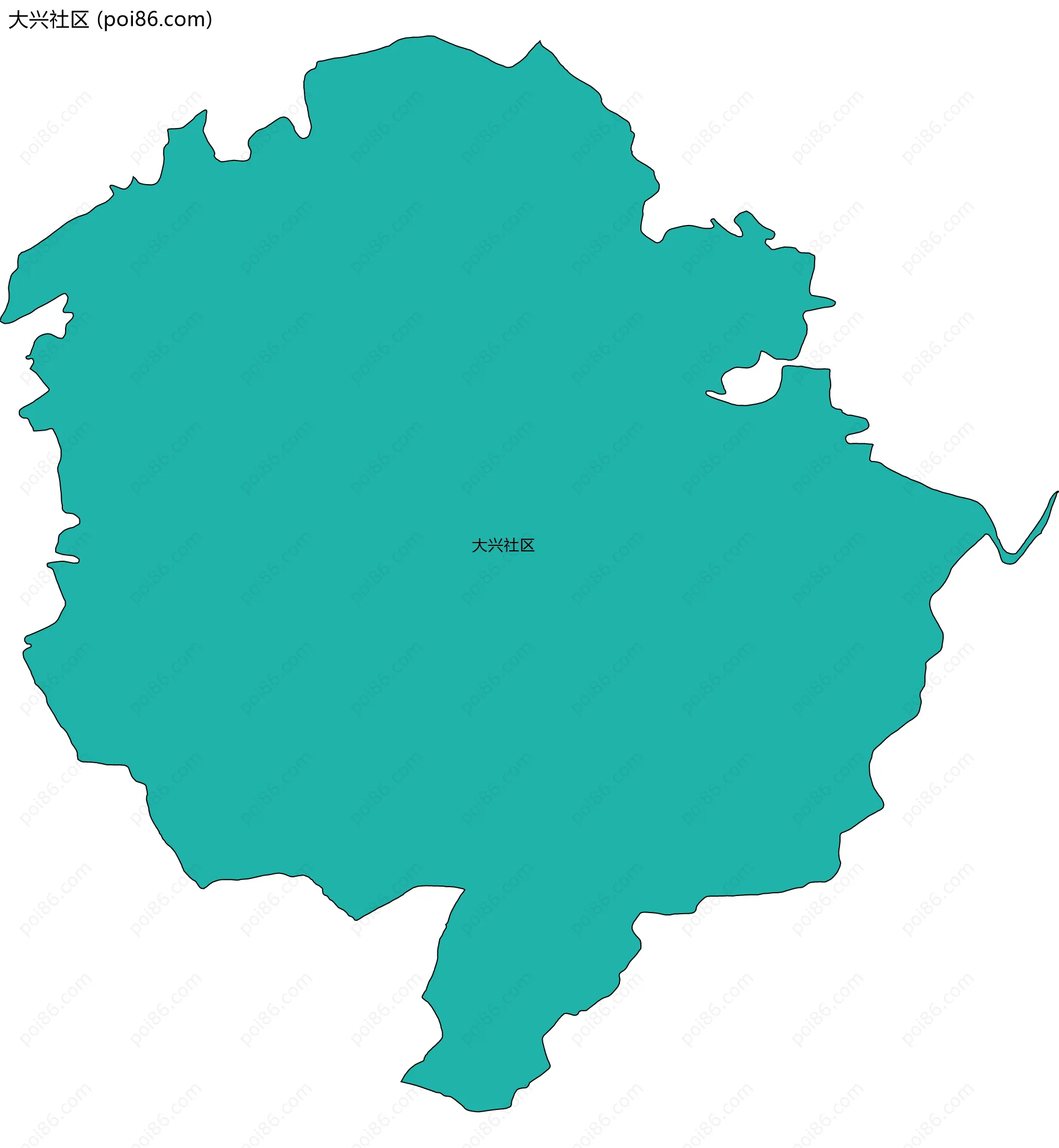 大兴社区边界地图