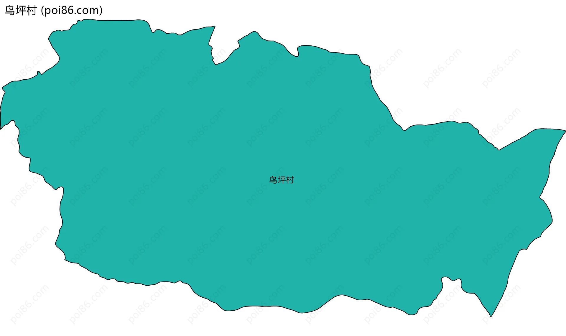 鸟坪村边界地图