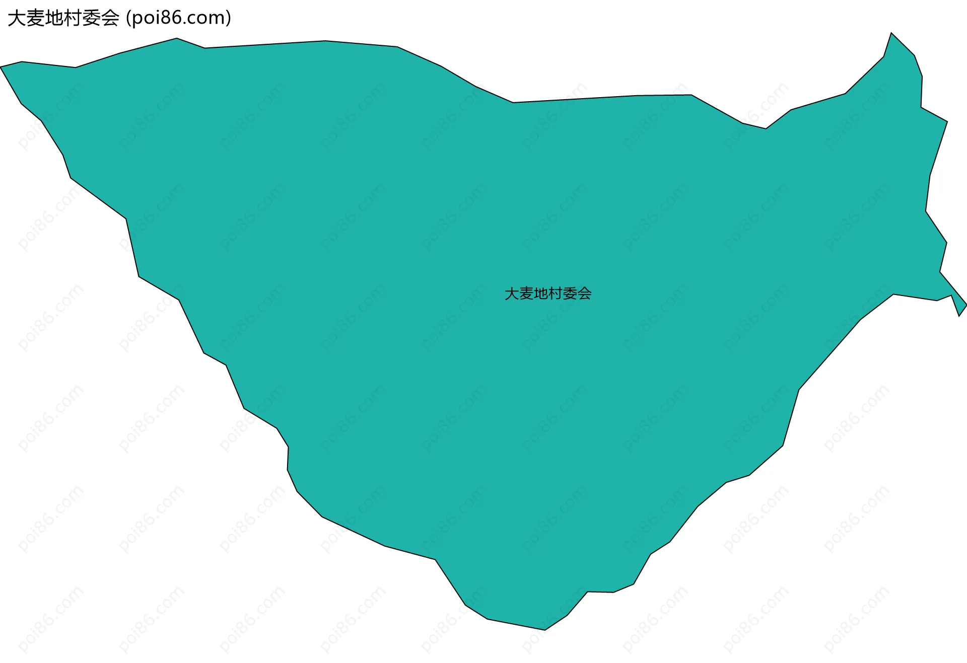 大麦地村委会边界地图