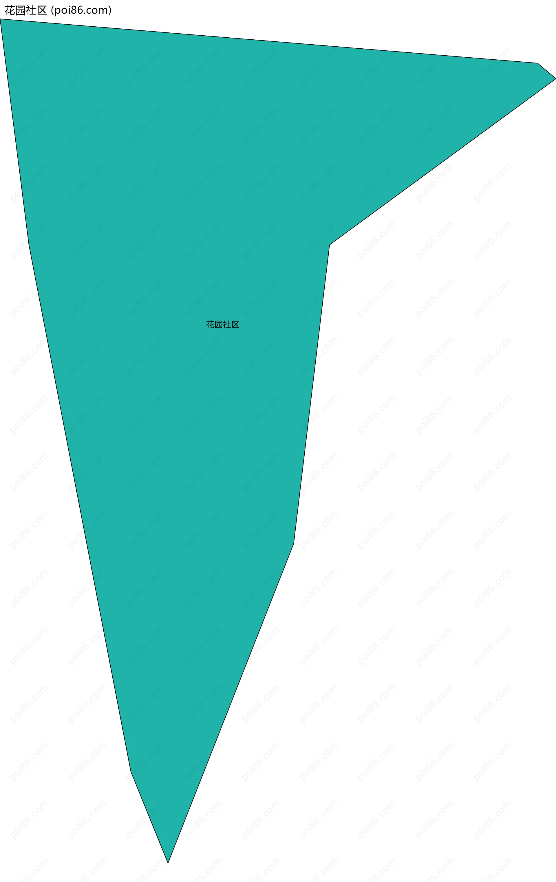 花园社区边界地图