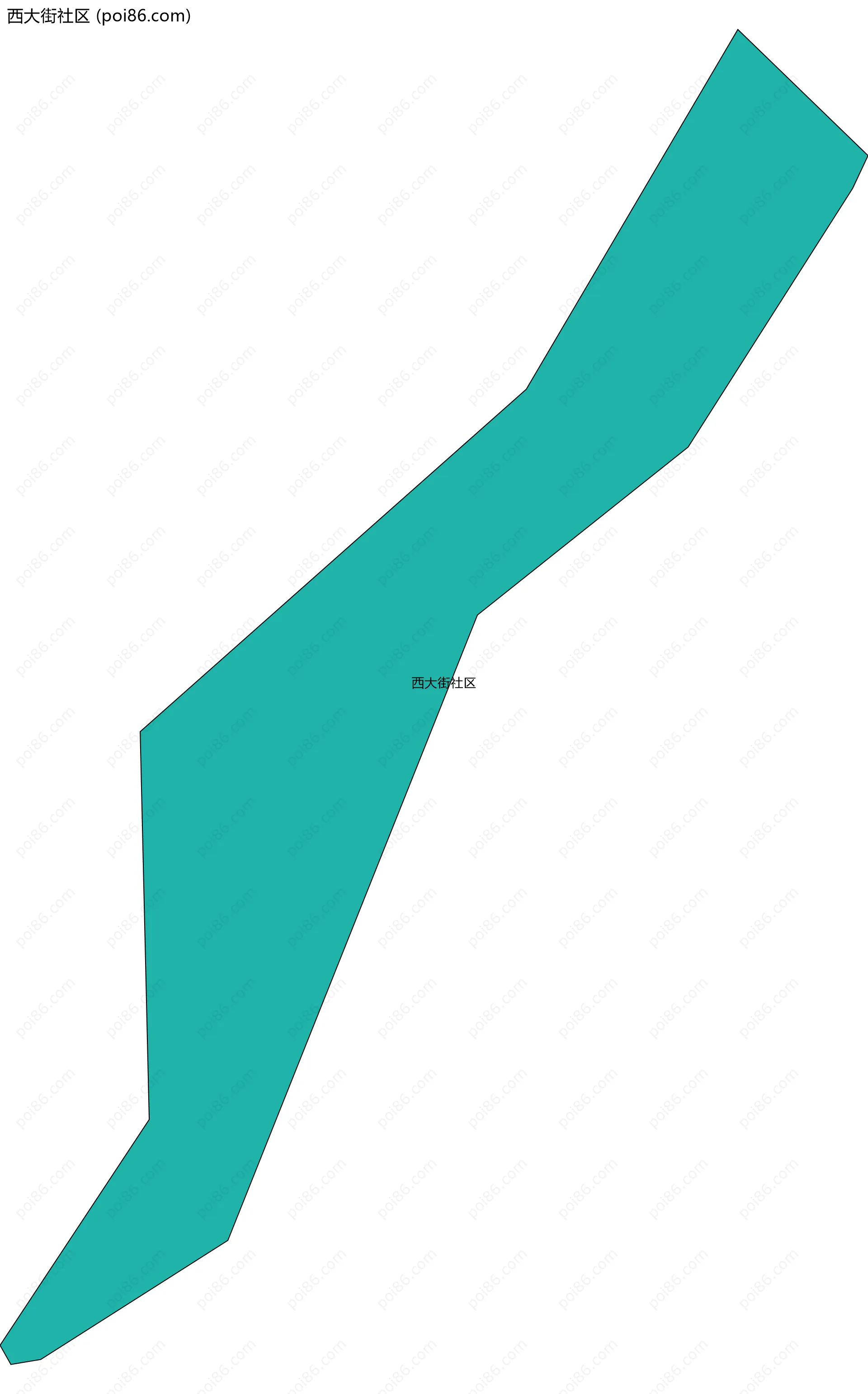 西大街社区边界地图