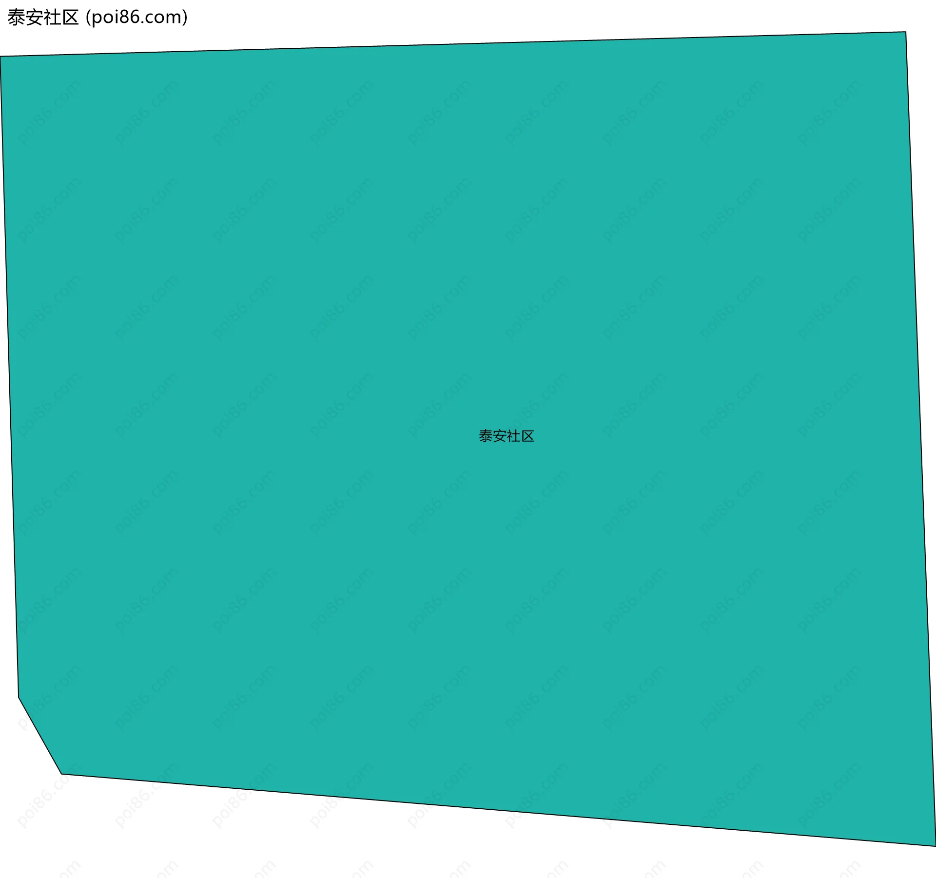 泰安社区边界地图