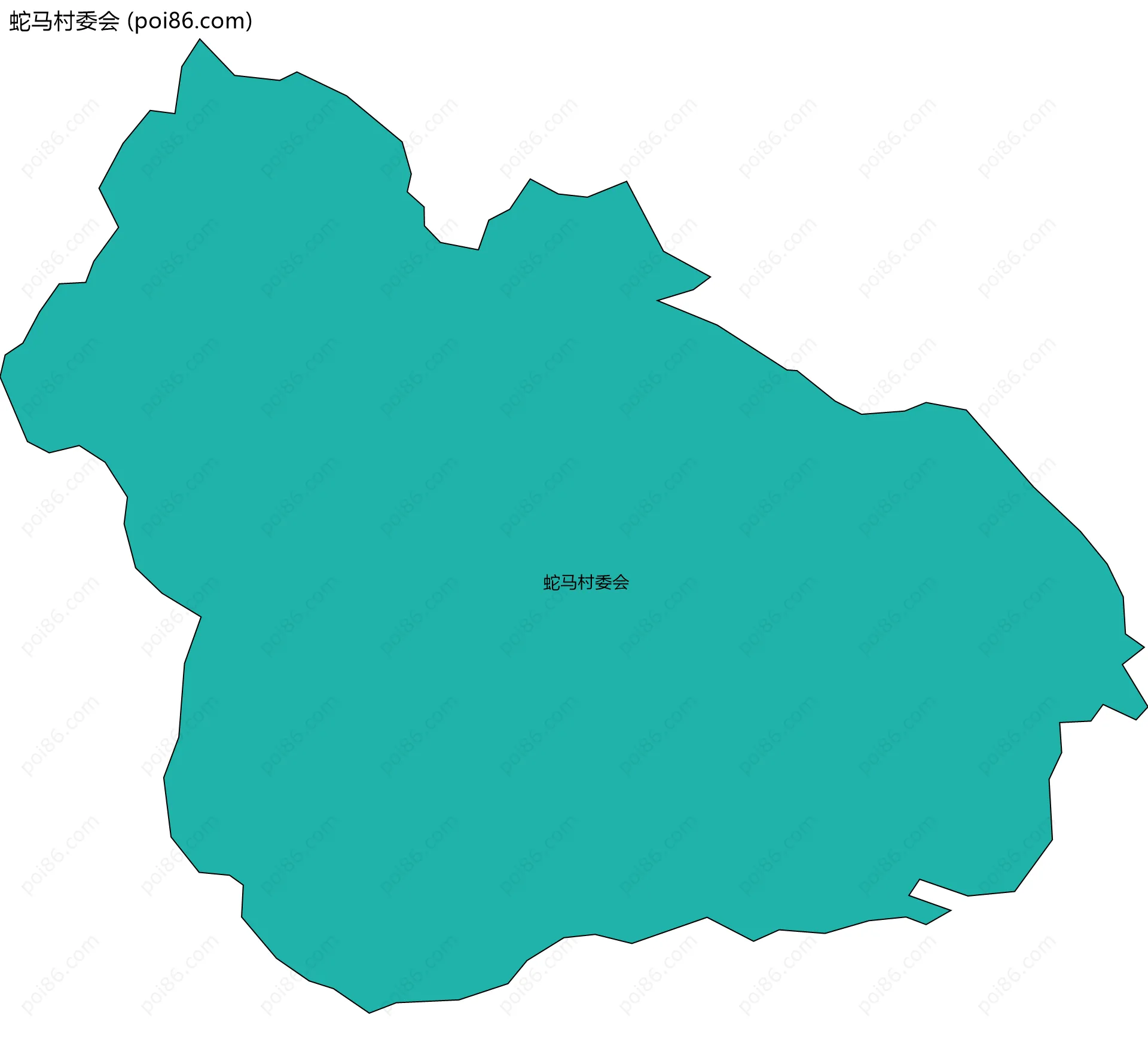 蛇马村委会边界地图