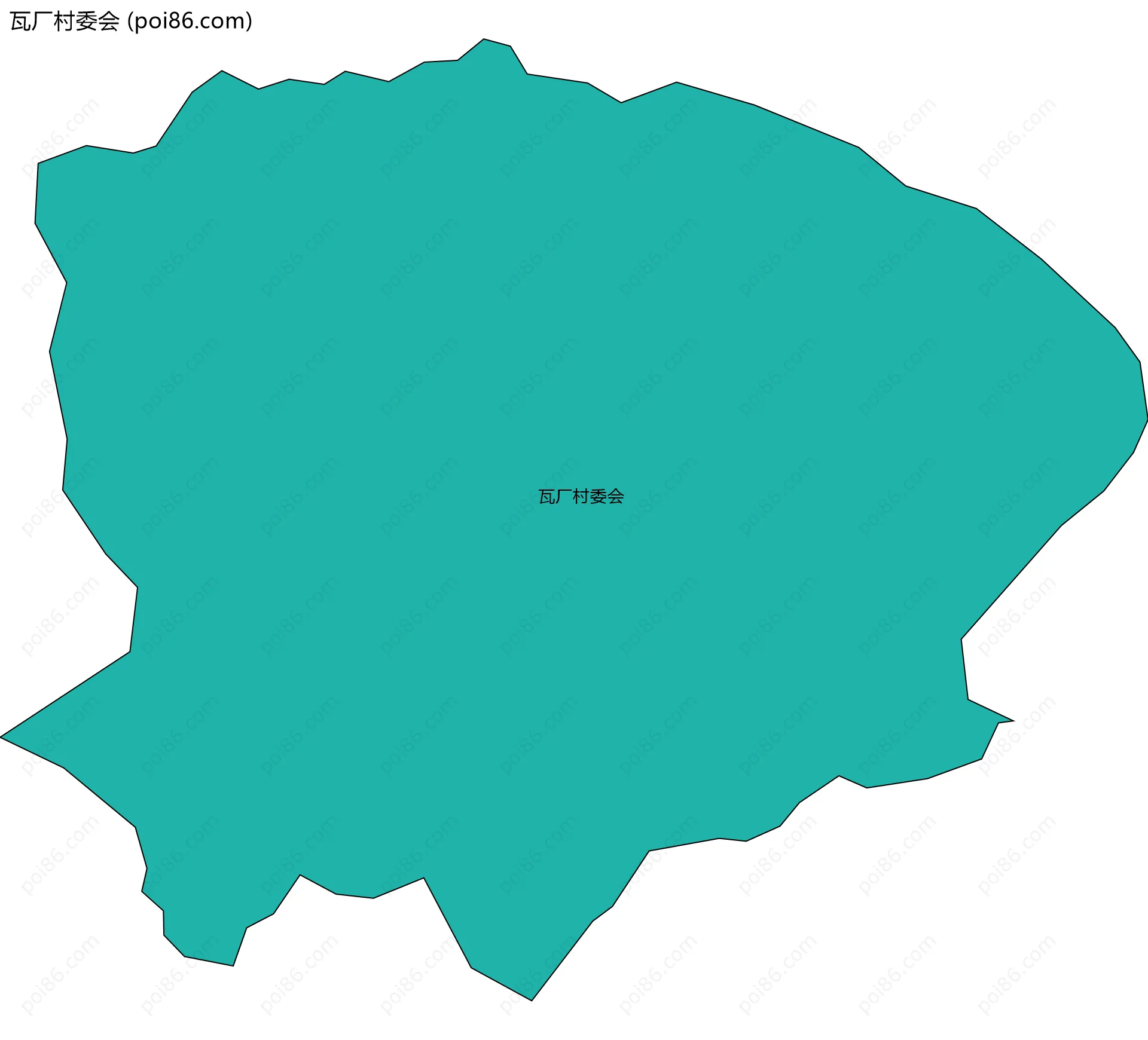 瓦厂村委会边界地图