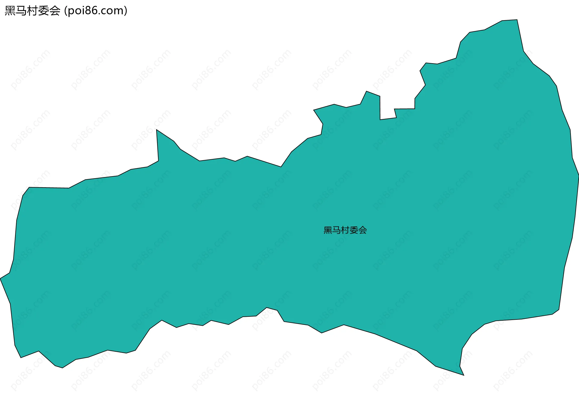 黑马村委会边界地图