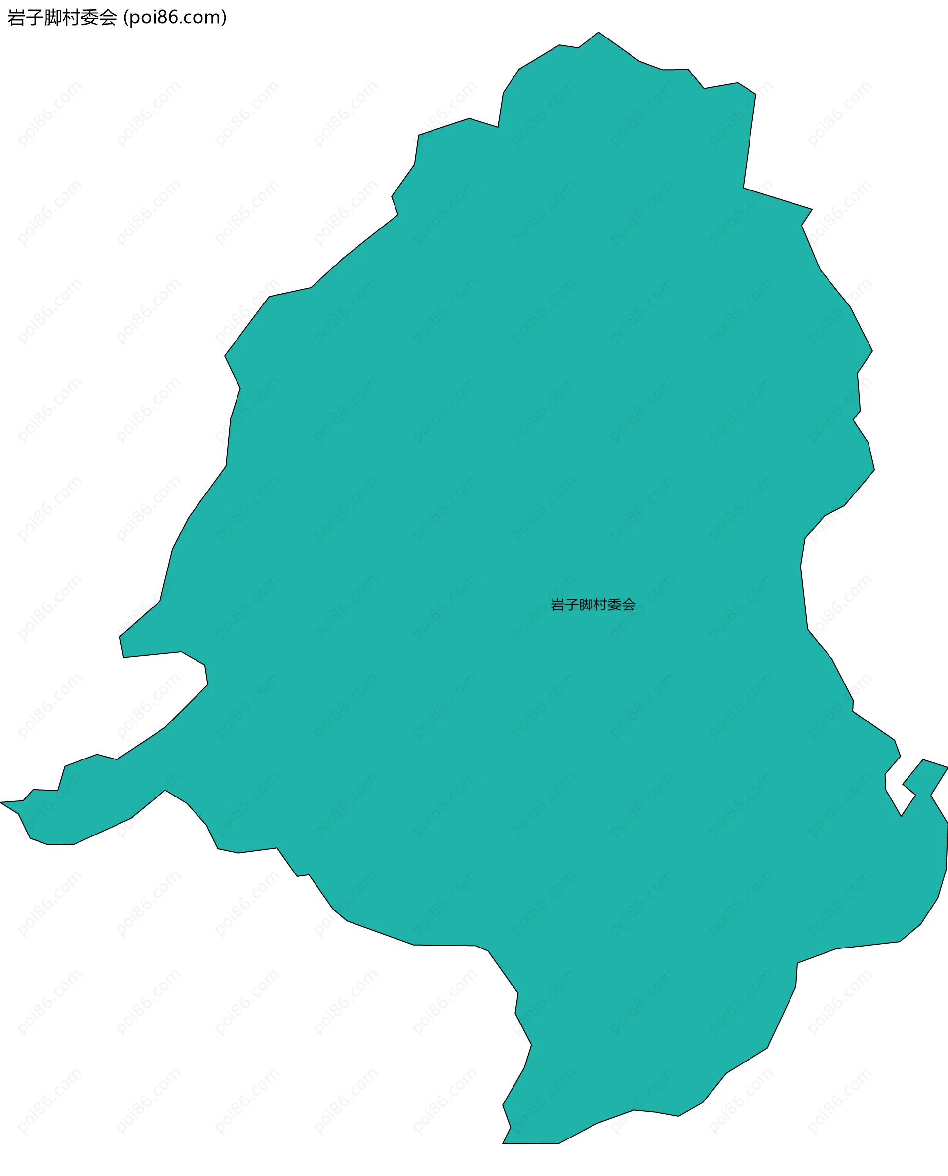 岩子脚村委会边界地图