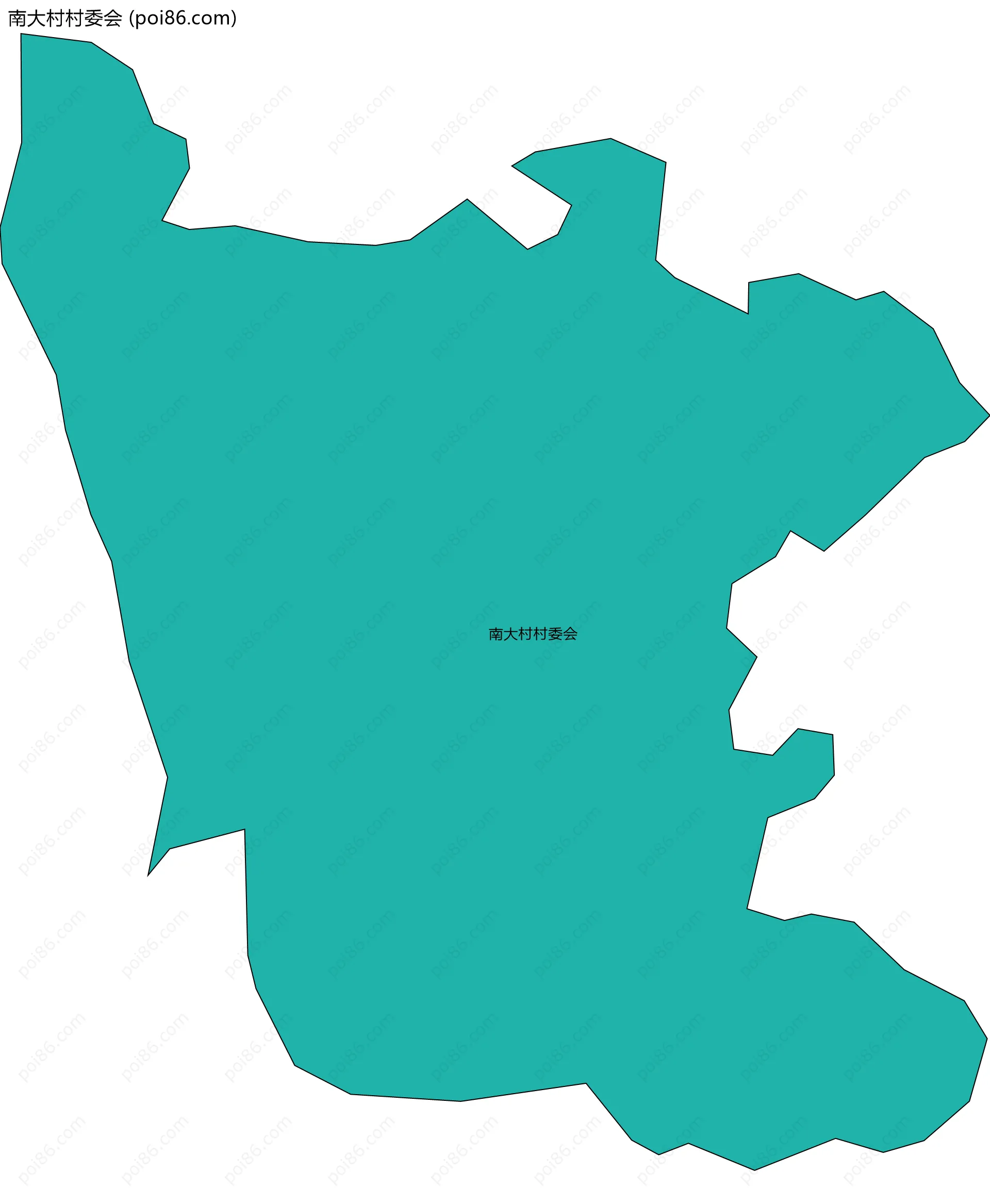 南大村村委会边界地图