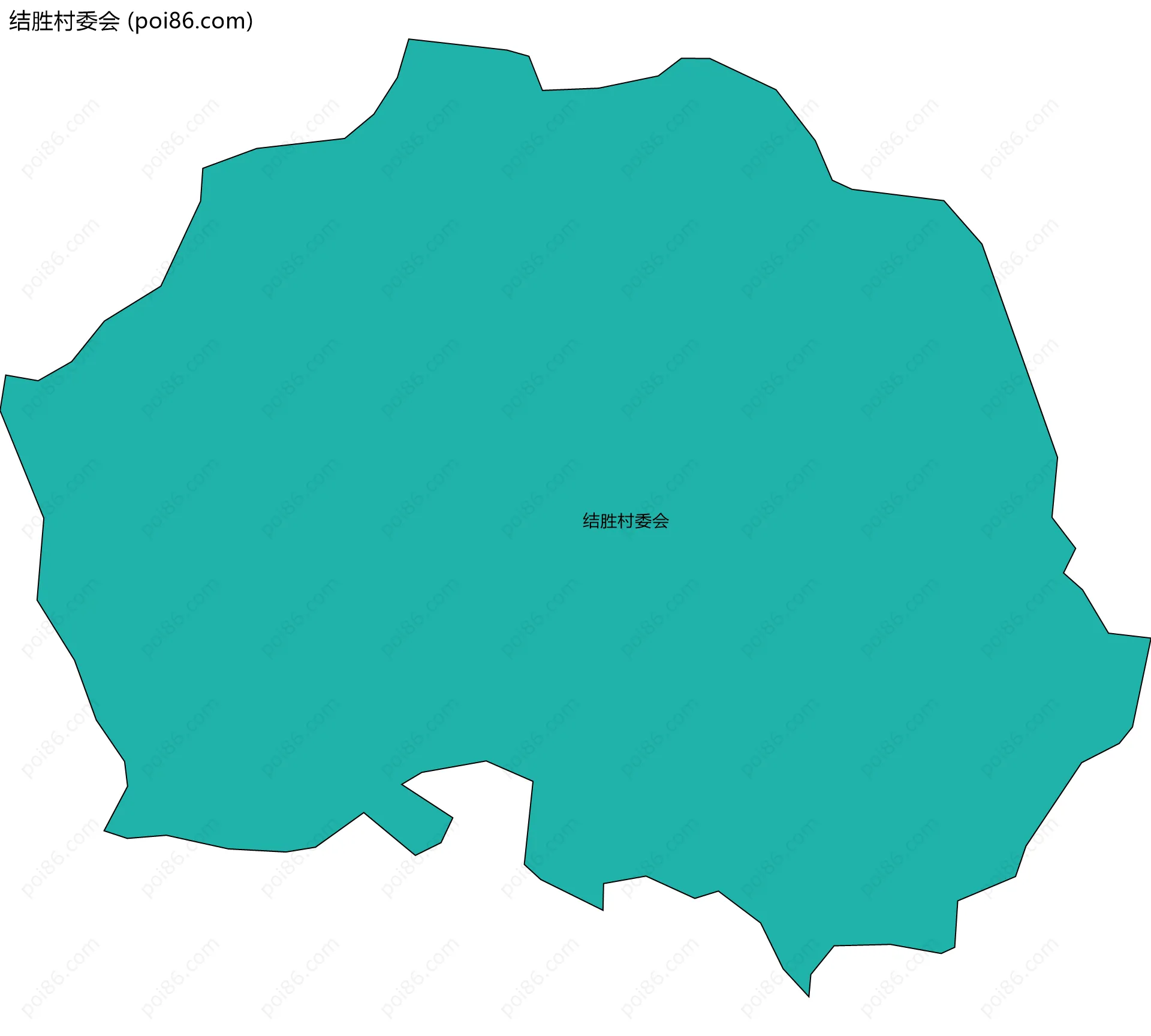 结胜村委会边界地图