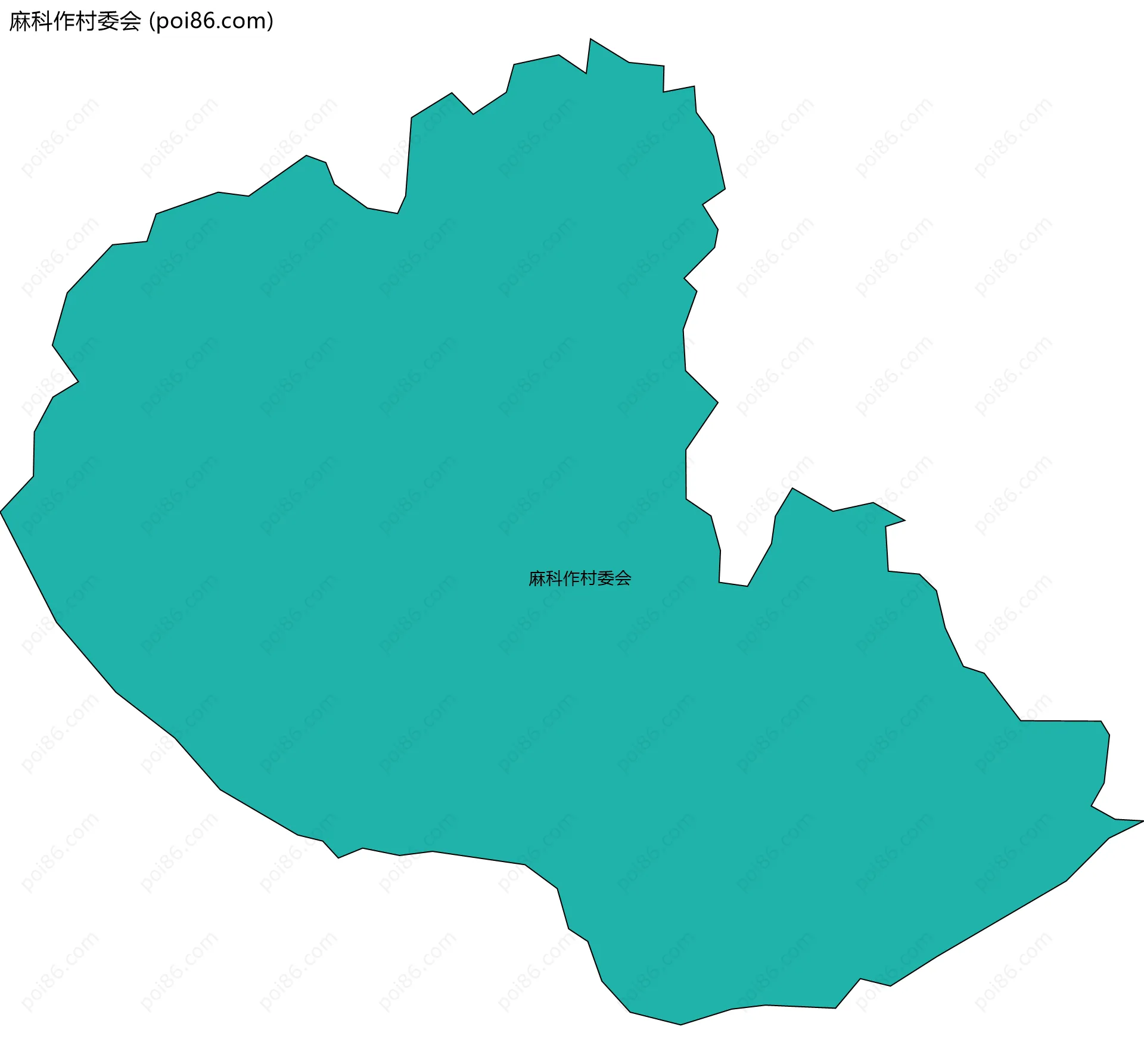 麻科作村委会边界地图