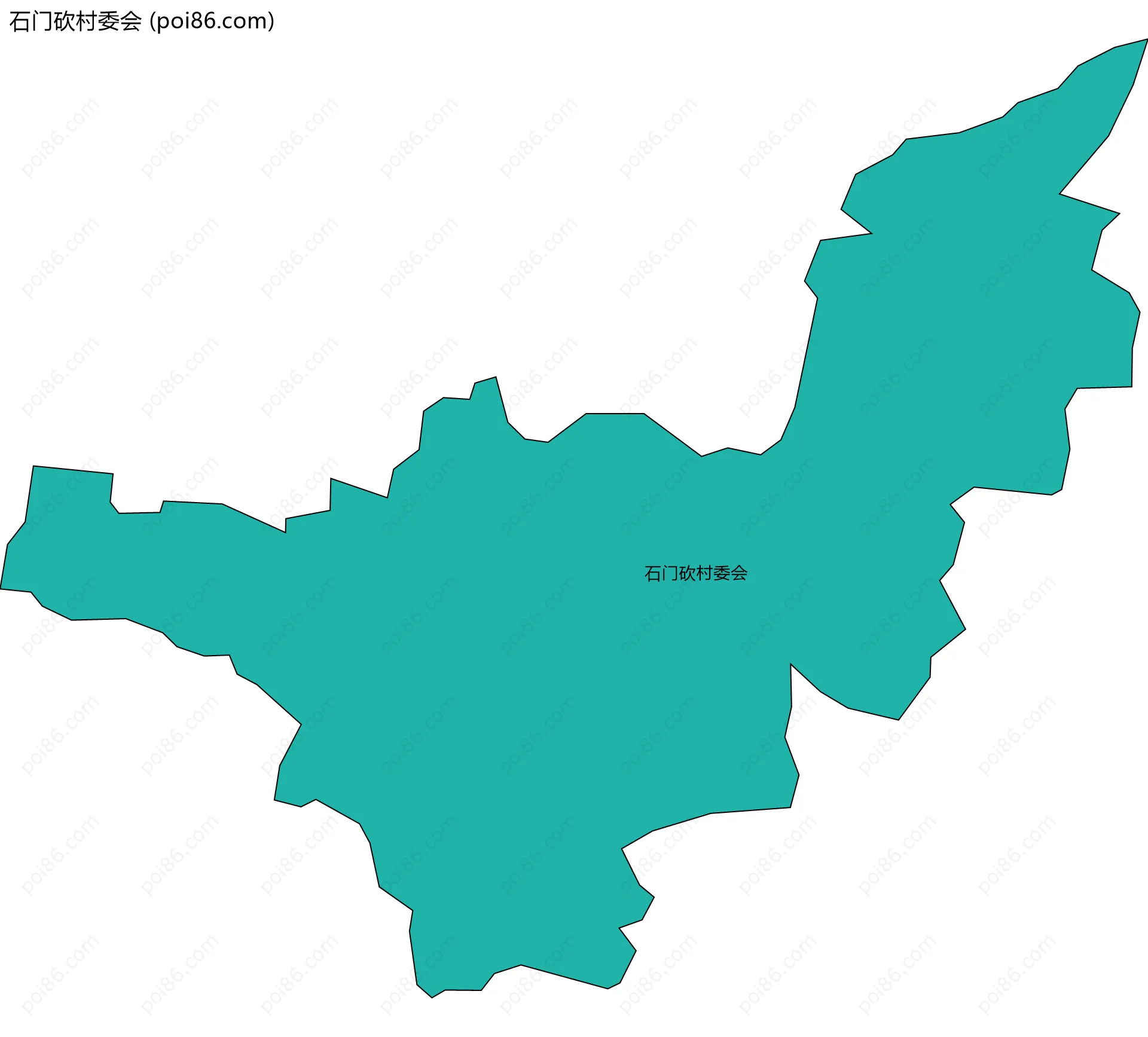 石门砍村委会边界地图