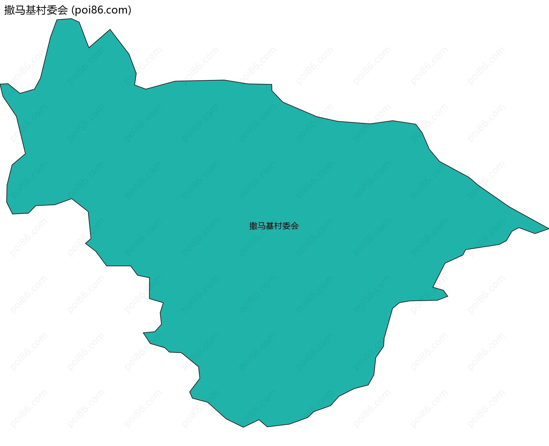 撒马基村委会边界地图