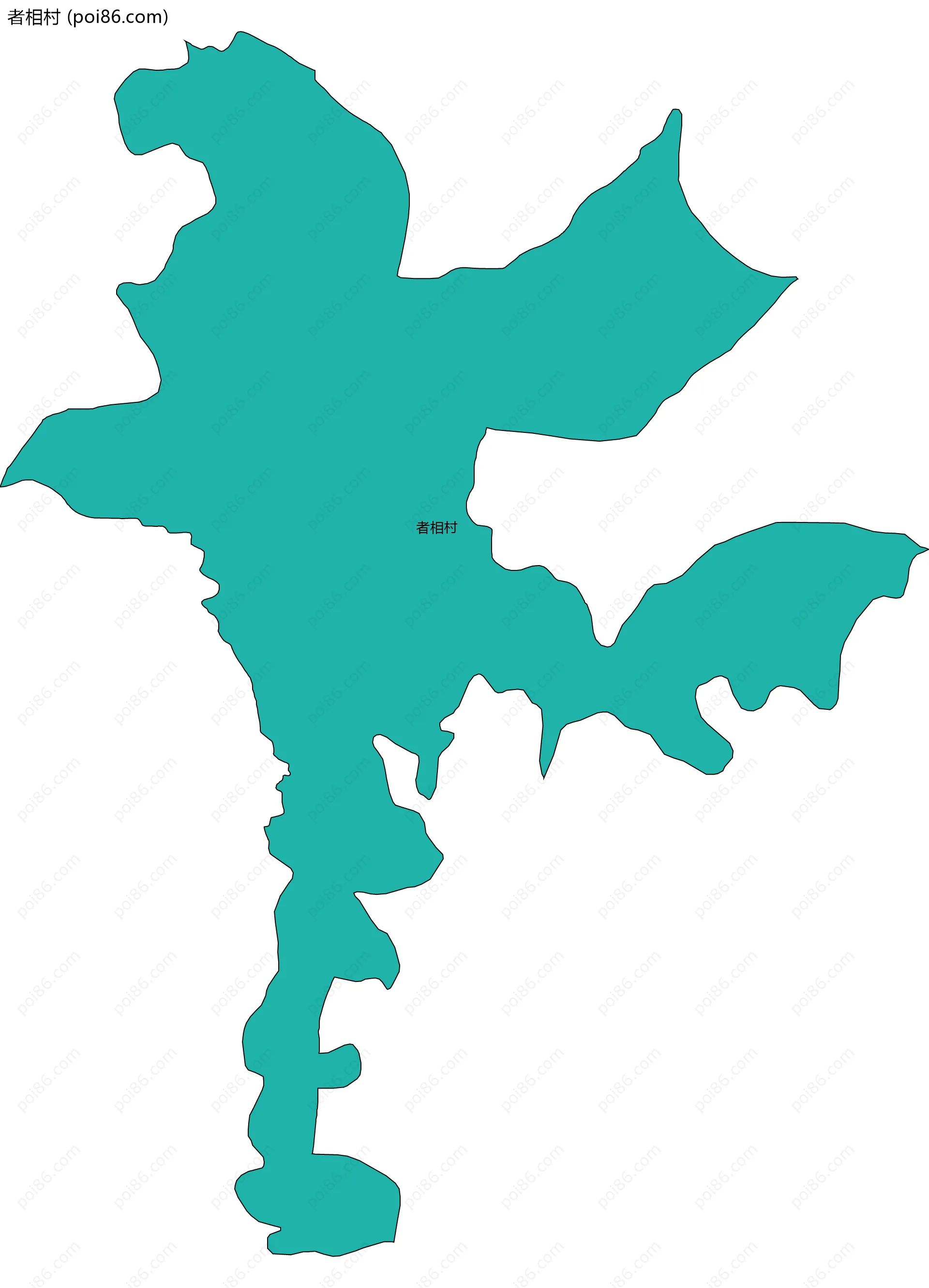 者相村边界地图