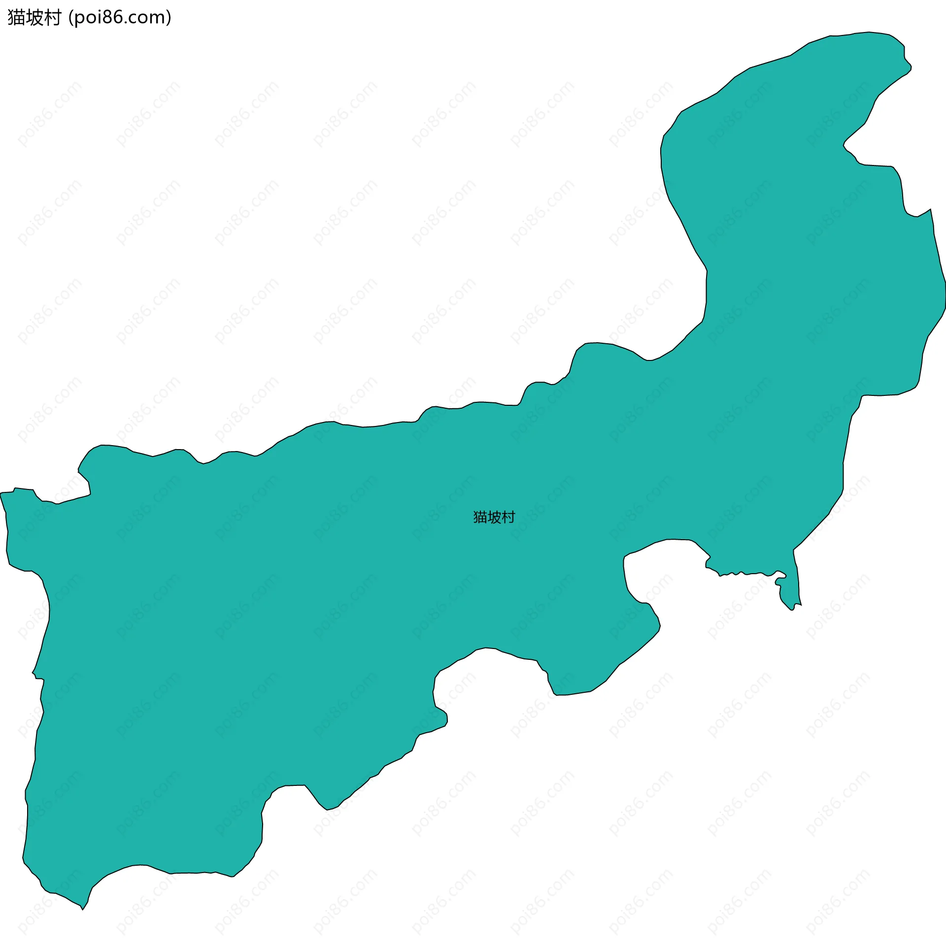 猫坡村边界地图