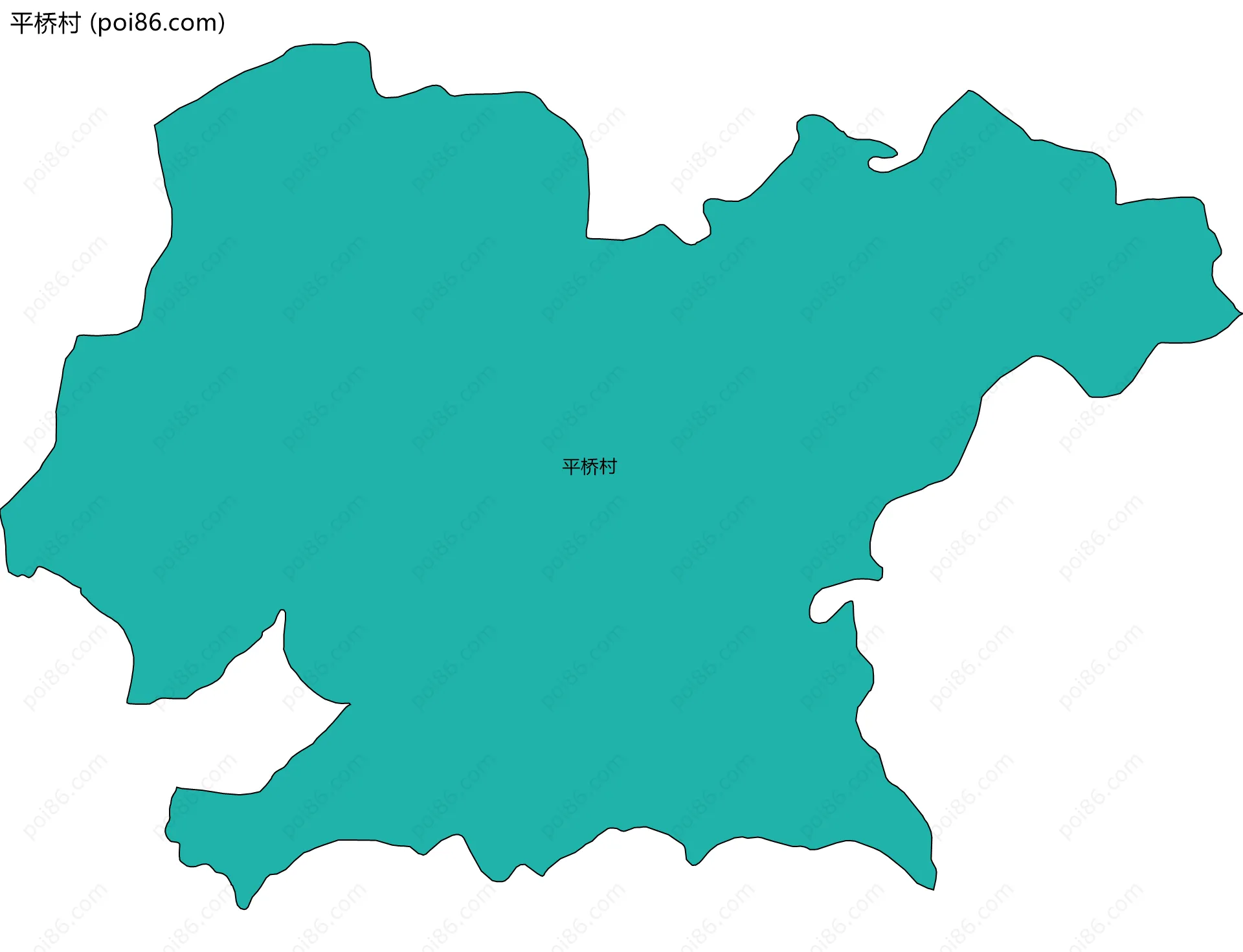 平桥村边界地图