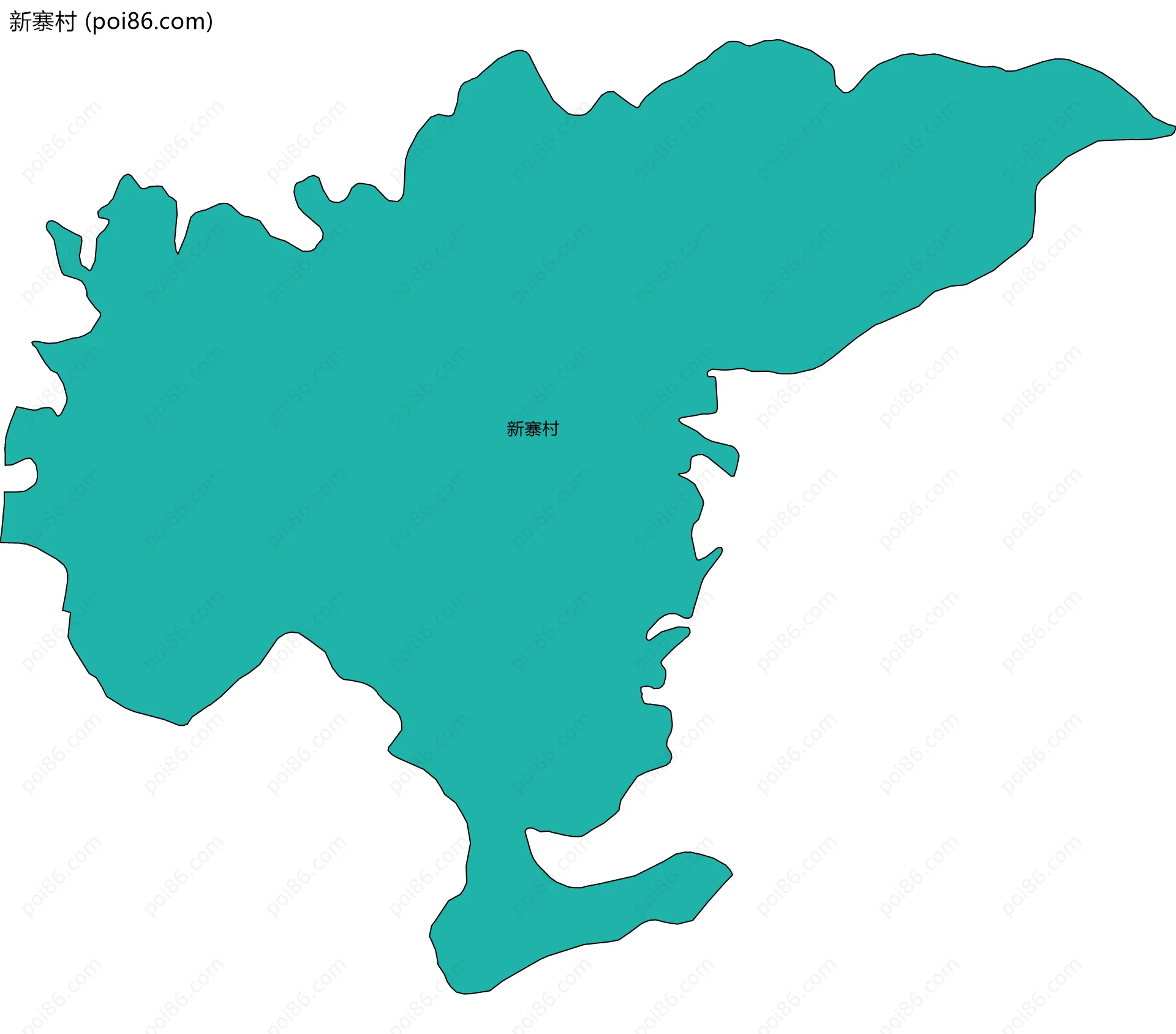 新寨村边界地图