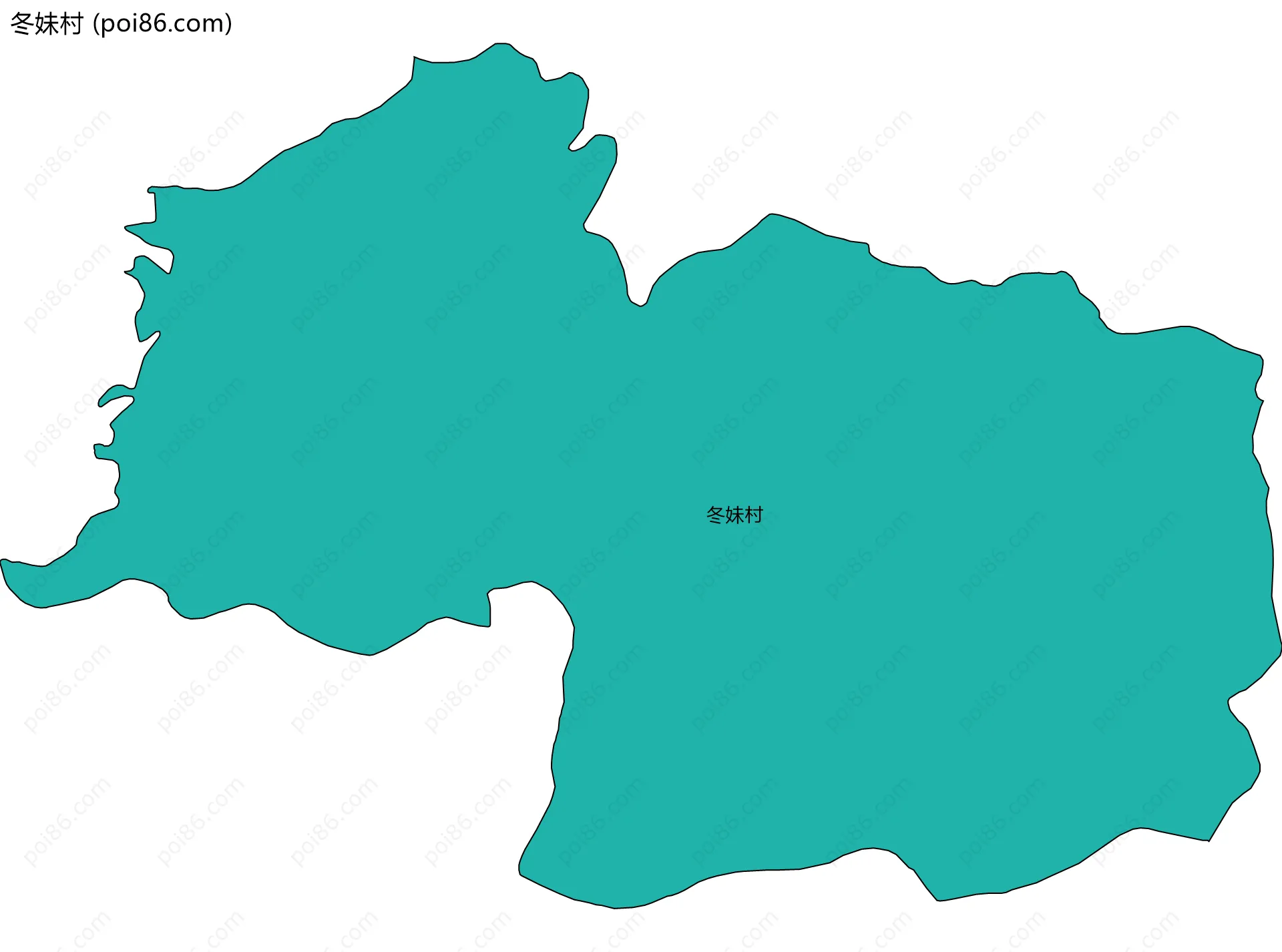 冬妹村边界地图