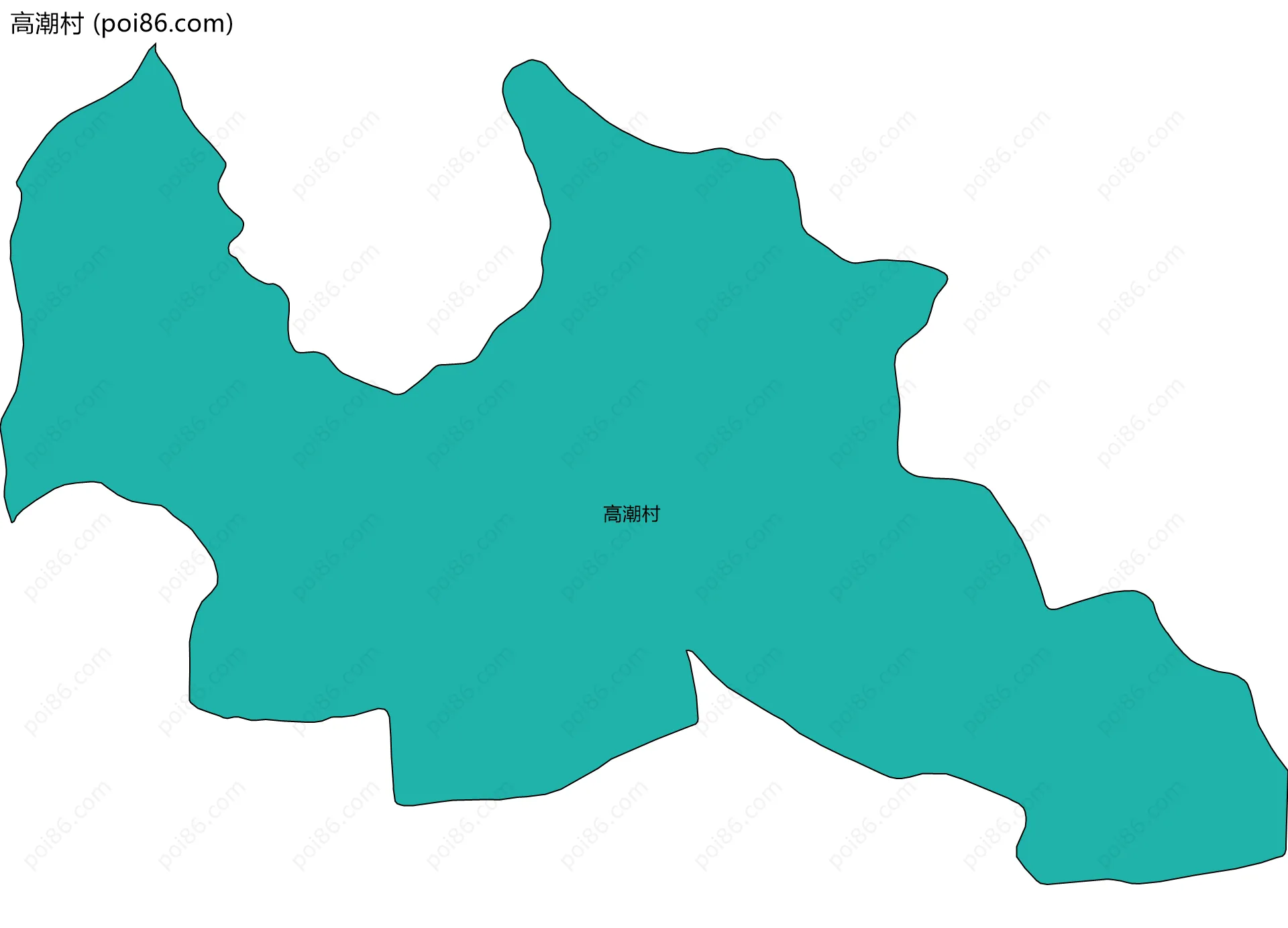 高潮村边界地图