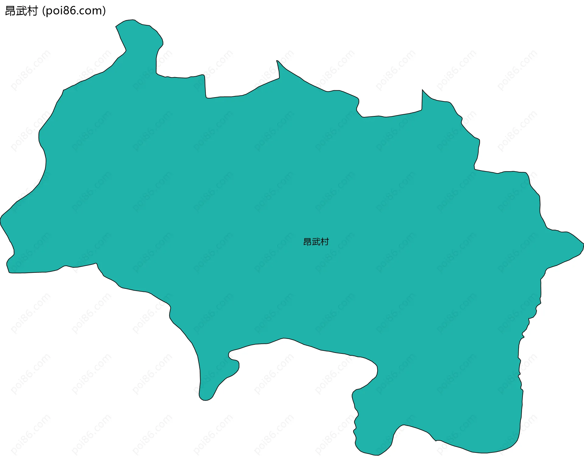 昂武村边界地图