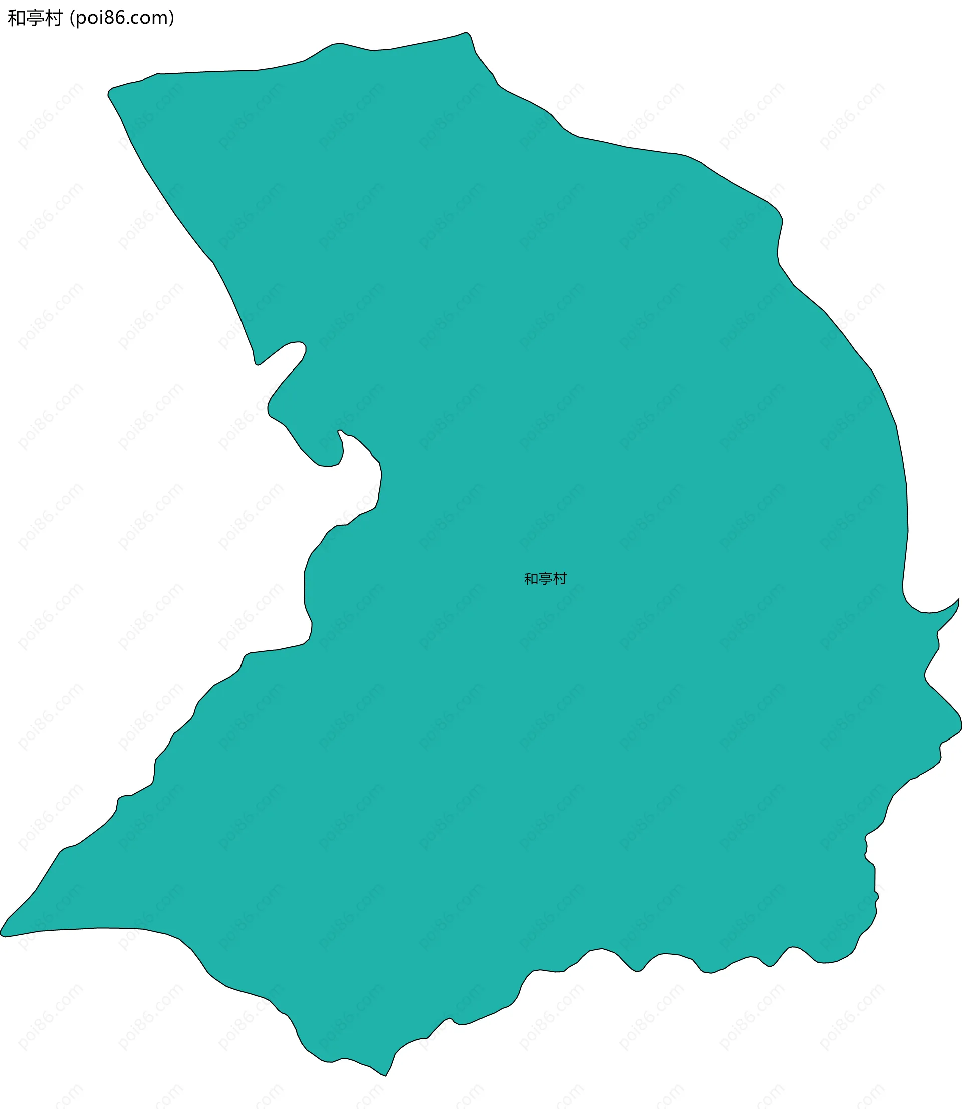 和亭村边界地图