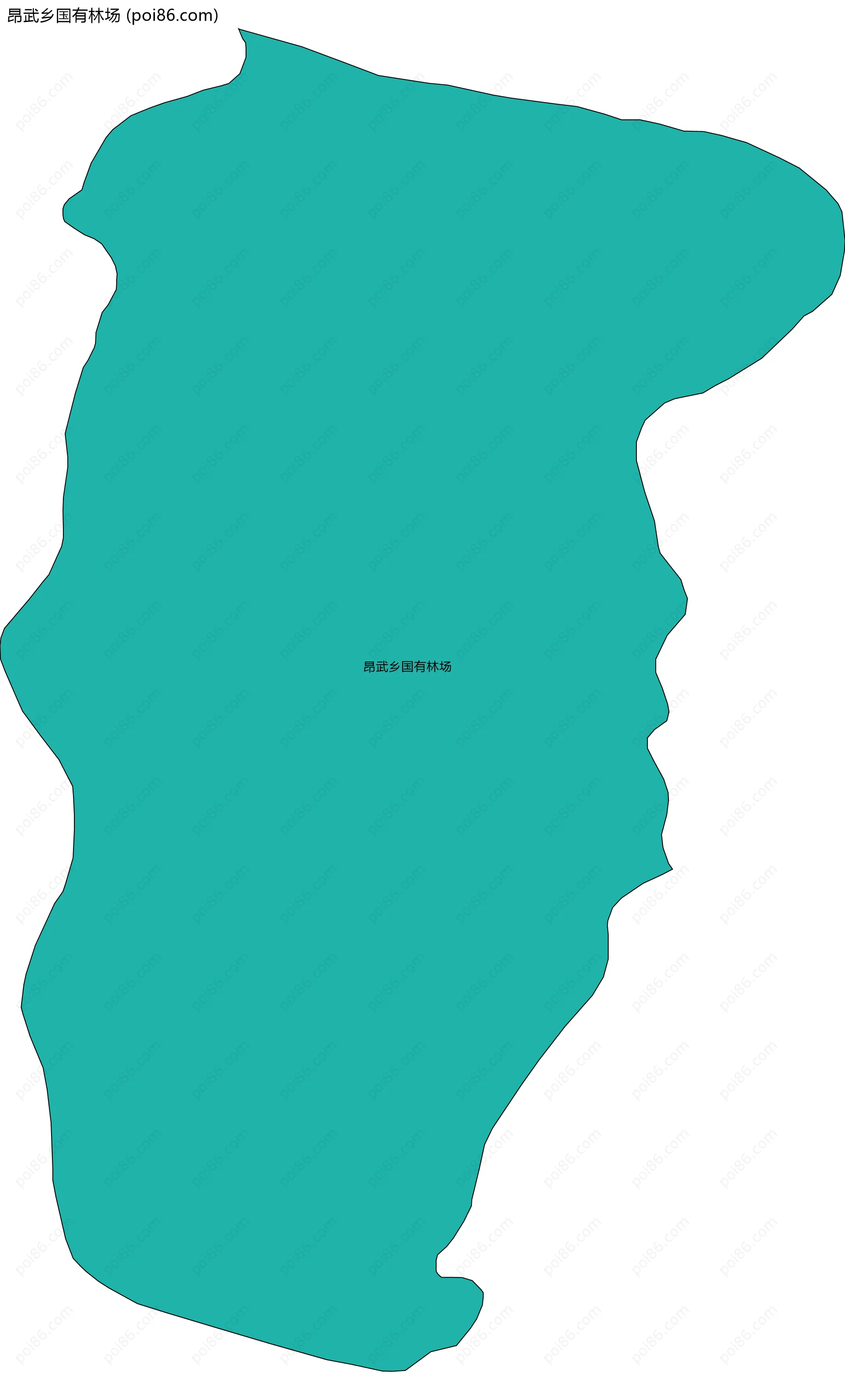 昂武乡国有林场边界地图