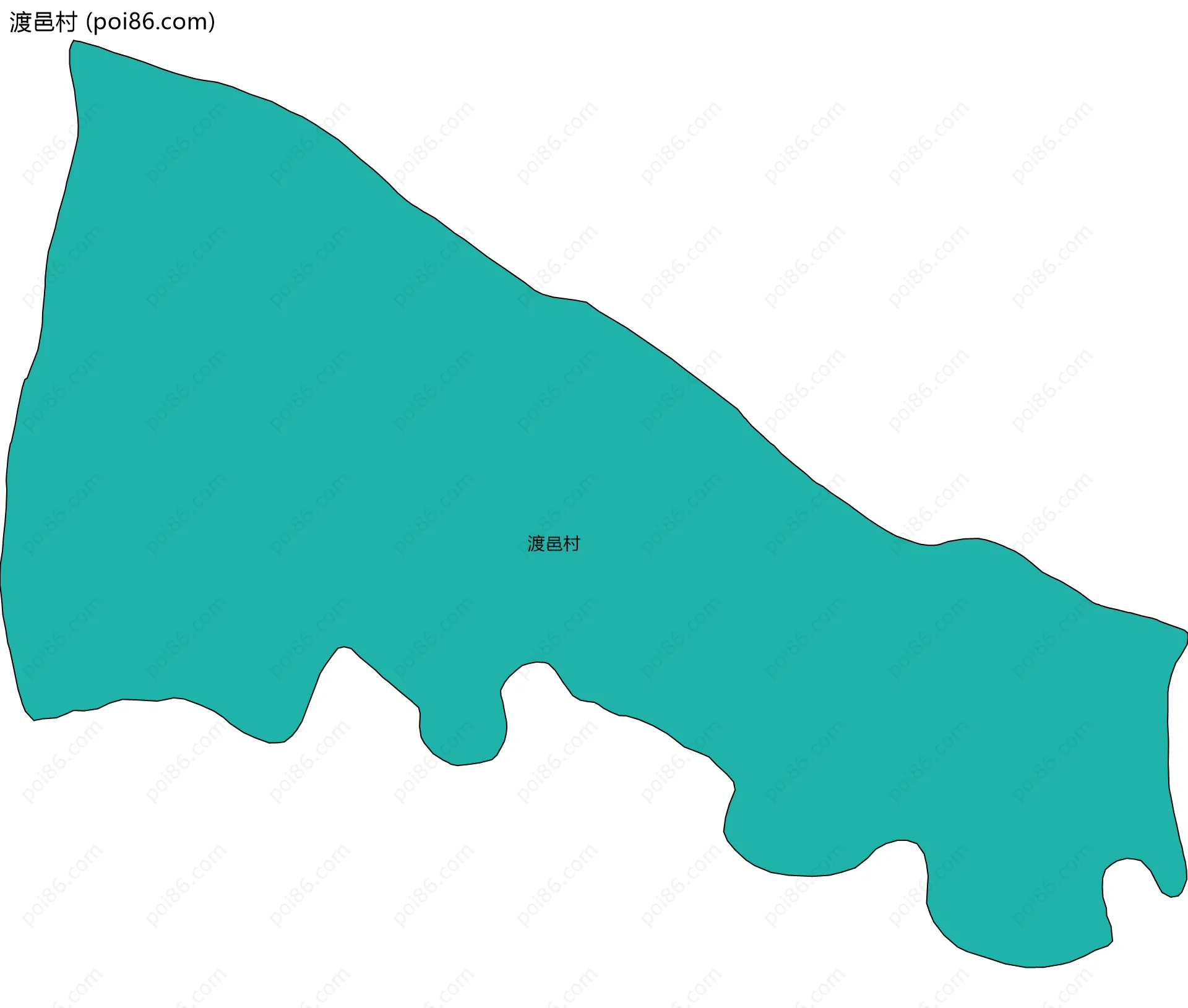 渡邑村边界地图