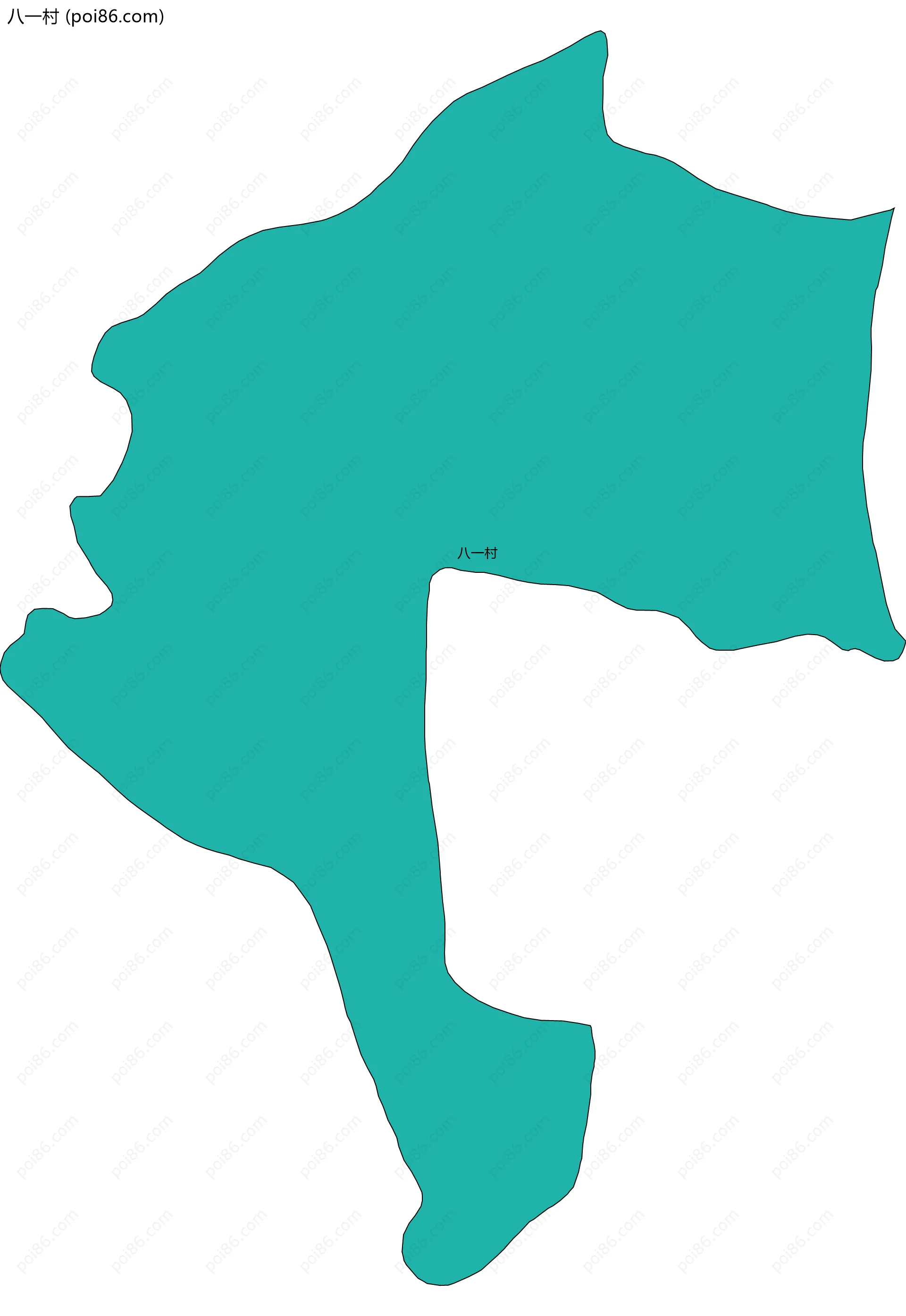 八一村边界地图