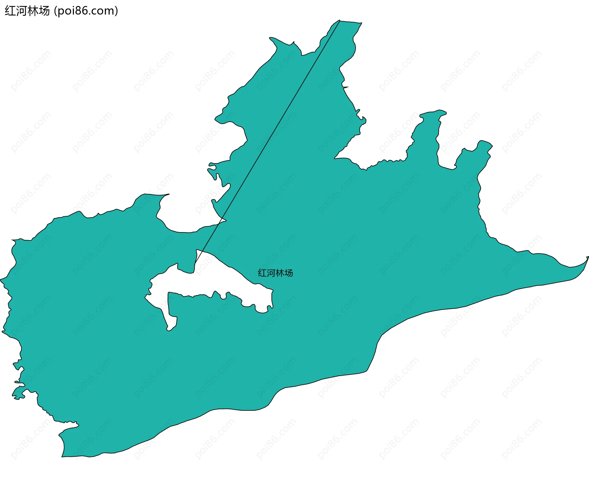 红河林场边界地图