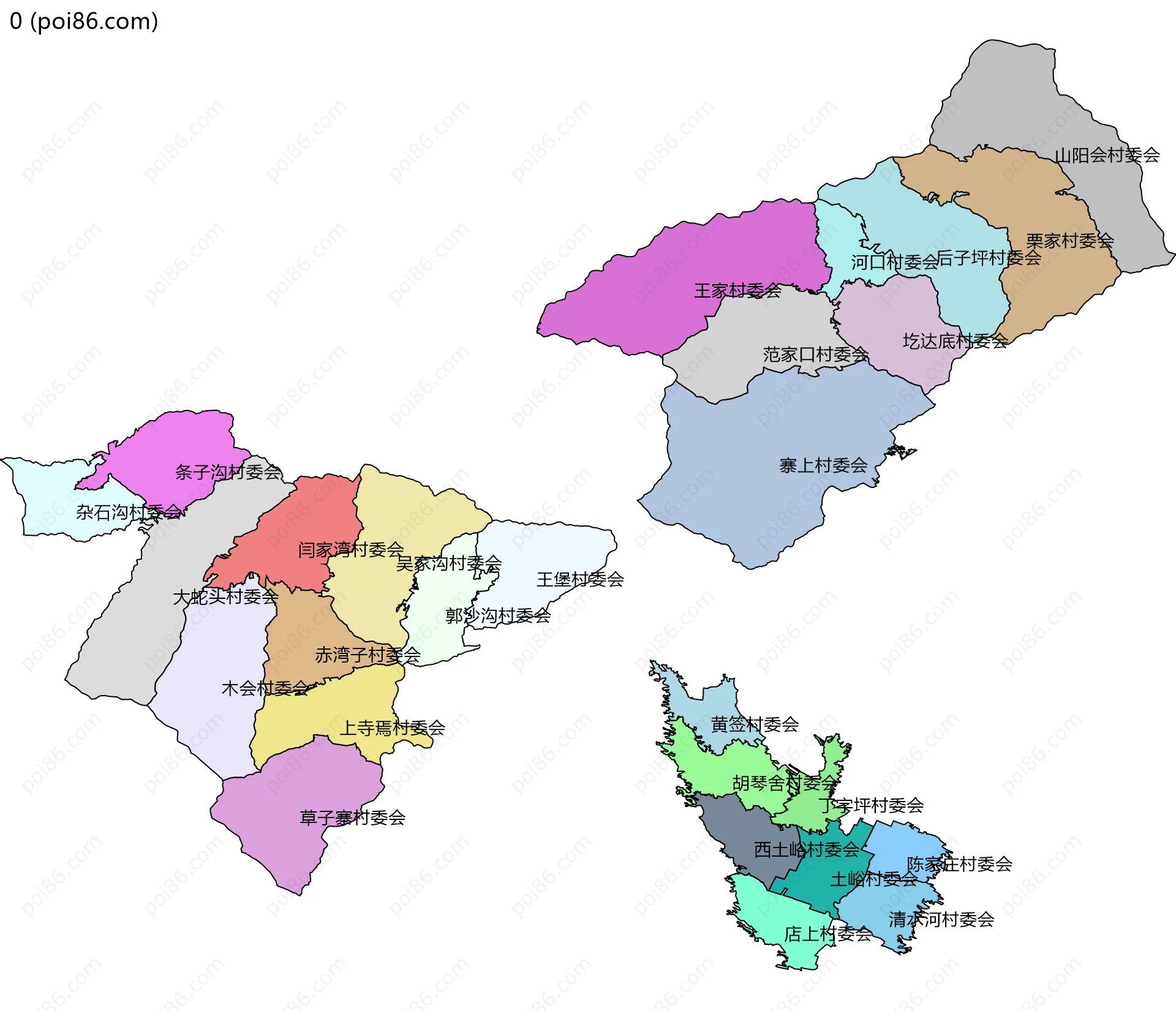 0边界地图(五级行政区划)