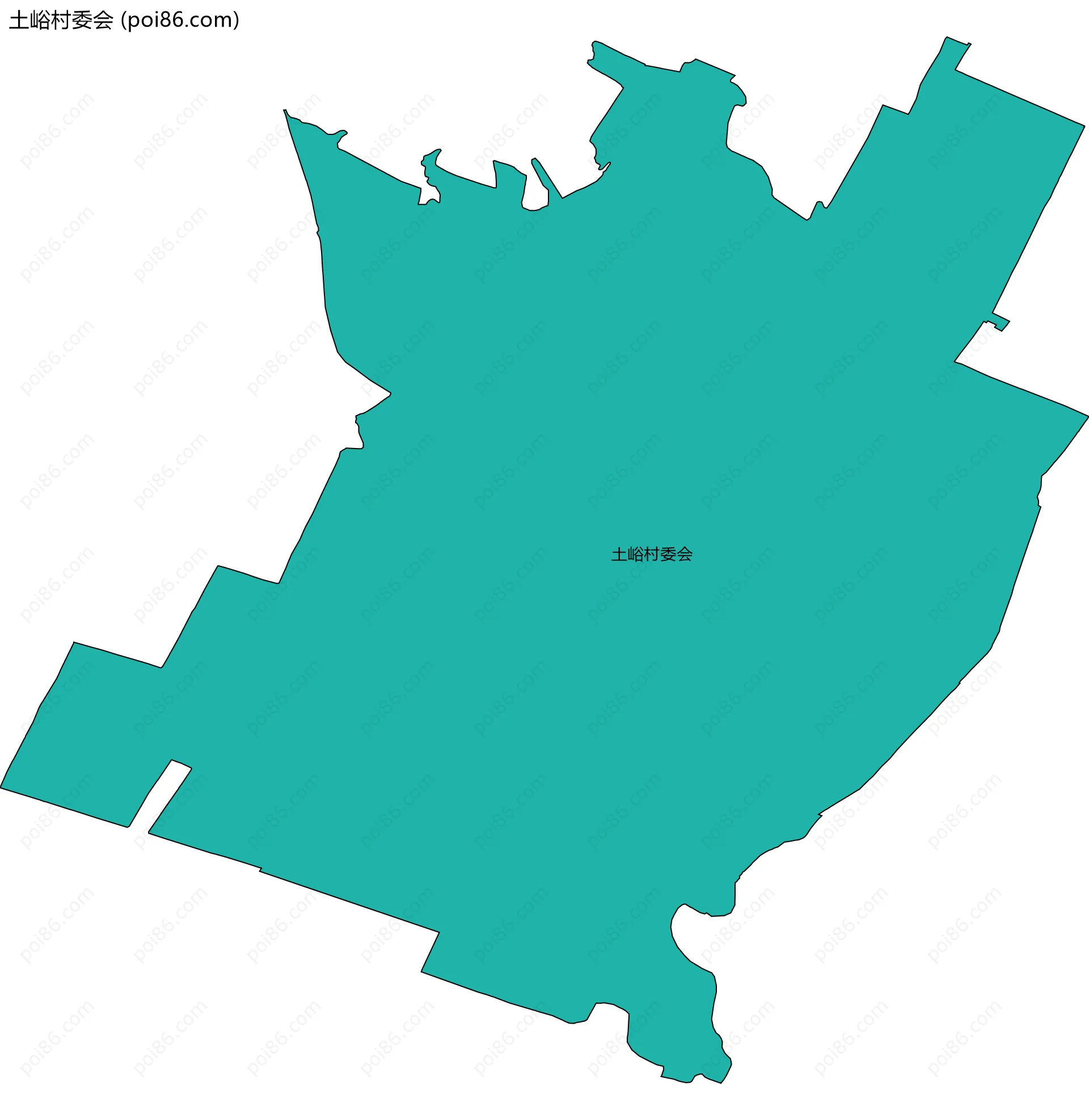 土峪村委会边界地图