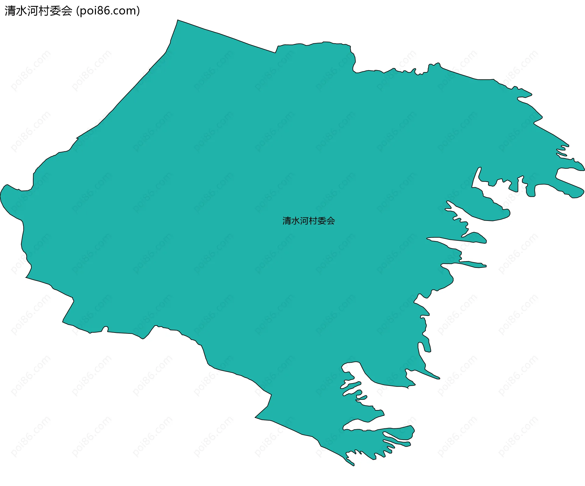 清水河村委会边界地图