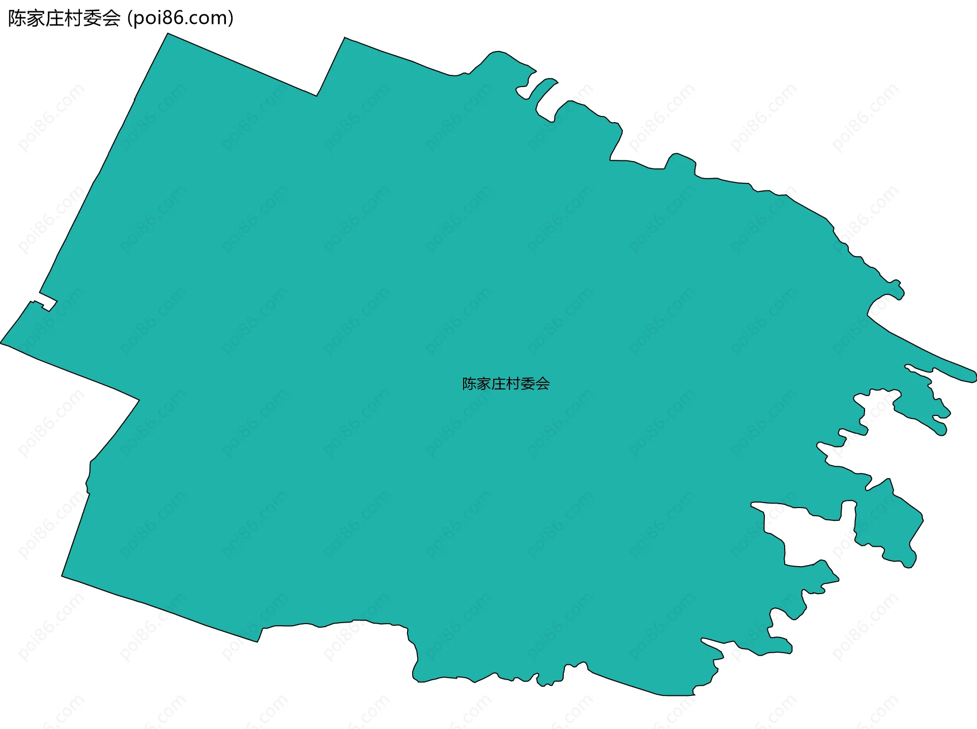 陈家庄村委会边界地图