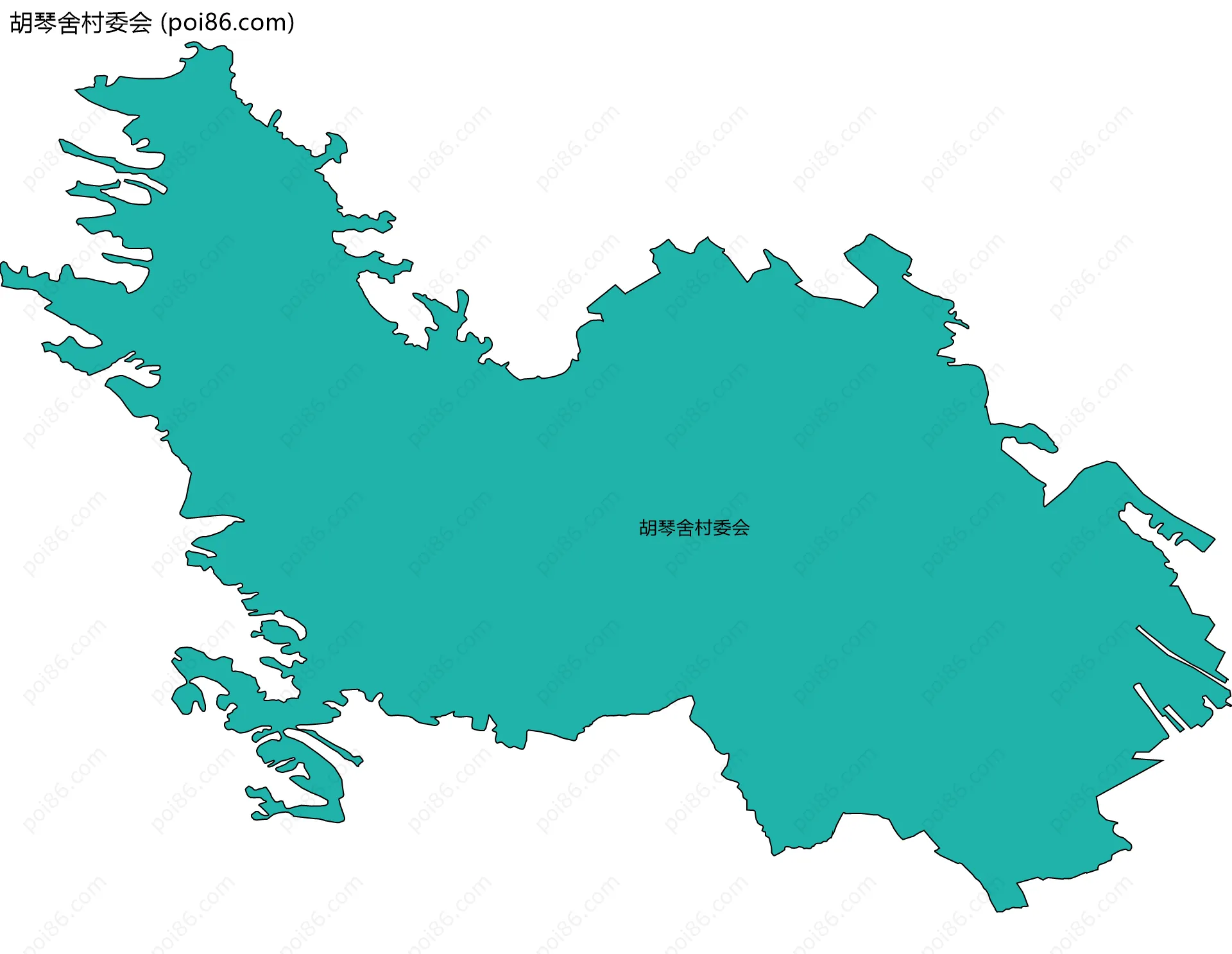 胡琴舍村委会边界地图