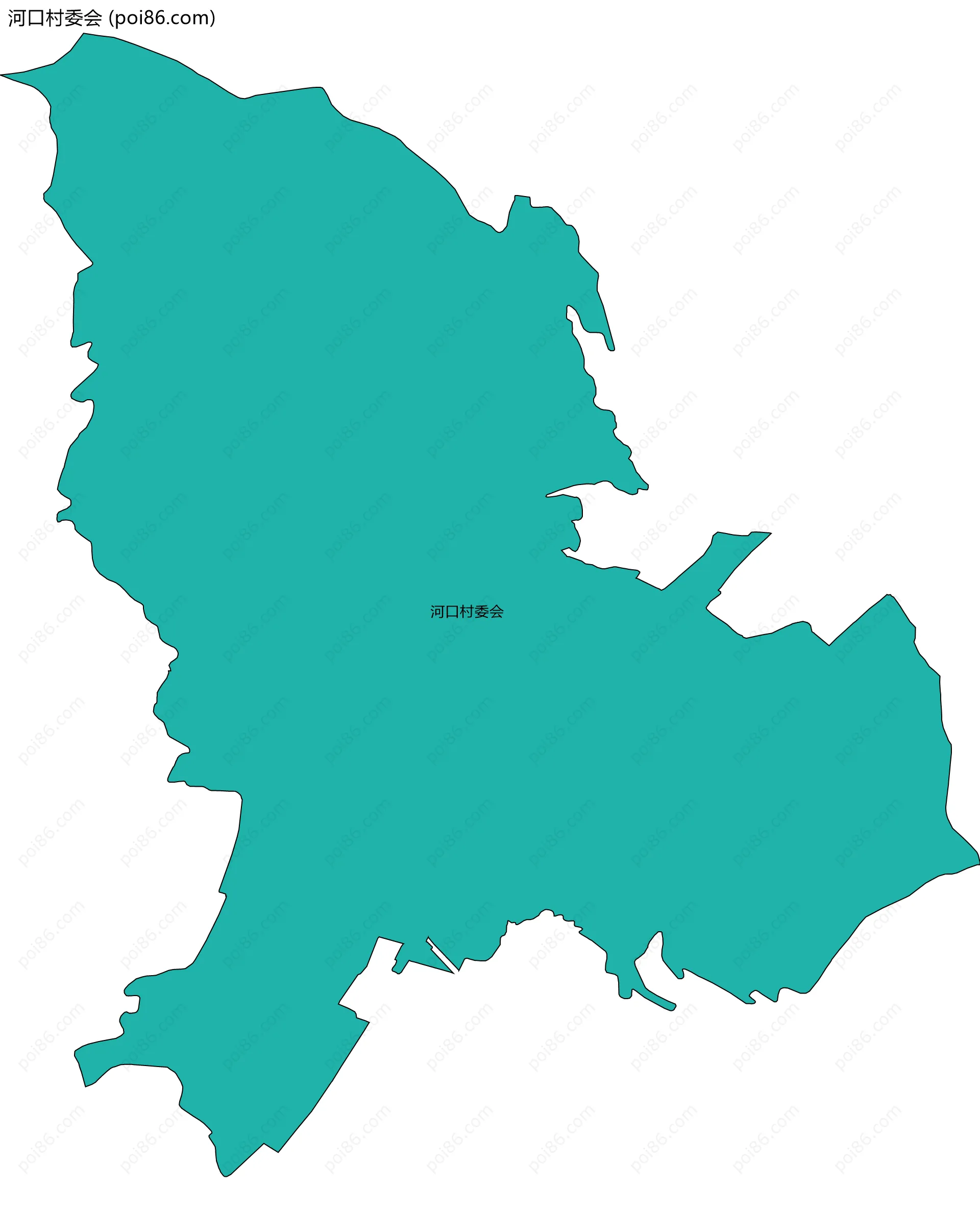 河口村委会边界地图